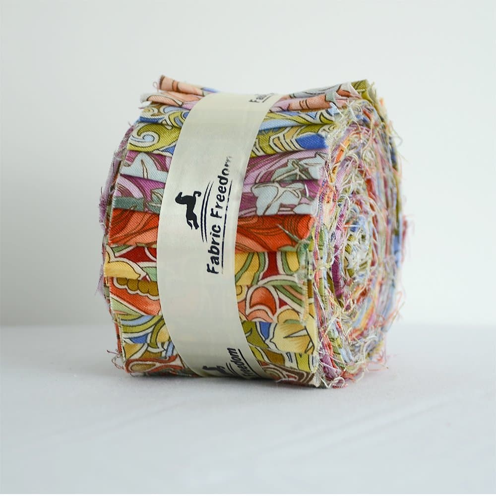 100% Cotton Jelly Rolls Fabric Material for Quilting, Patchwork, Sewing Age of Elegance Design by Fabric Freedom - Pack of 40 Strips (2.5 inch Width x 42 inch Length) - Approximately 2.5 Metres