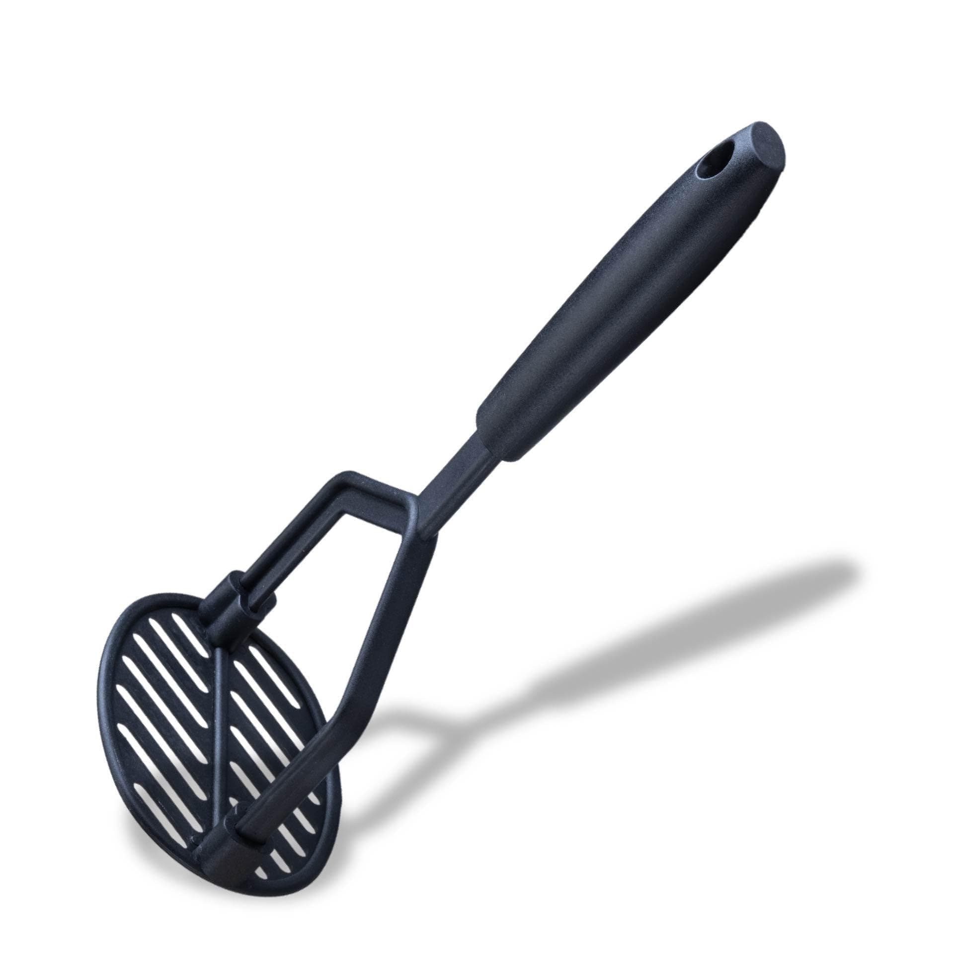 INITIAL Potato Masher, Plastic, Heat-Resistant, Fruit & Vegetable Baby Food Masher, Large Sturdy Press Plate, Handheld Food Crusher, Ricer, For Jam Vegetables & Fruits, 25cm