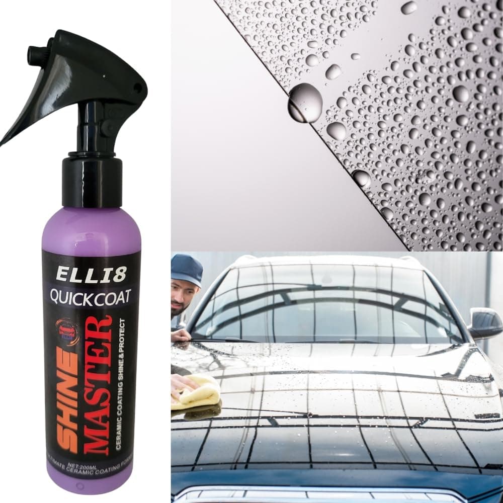 – Shine Master - Advanced Nano Ceramic Coating Spray for Car Paint Ultimate Shine Water Dust Repellent Protect from Tree Sap Bird Droppings Paint Restorer Hydrophobic shield - QUICK COAT