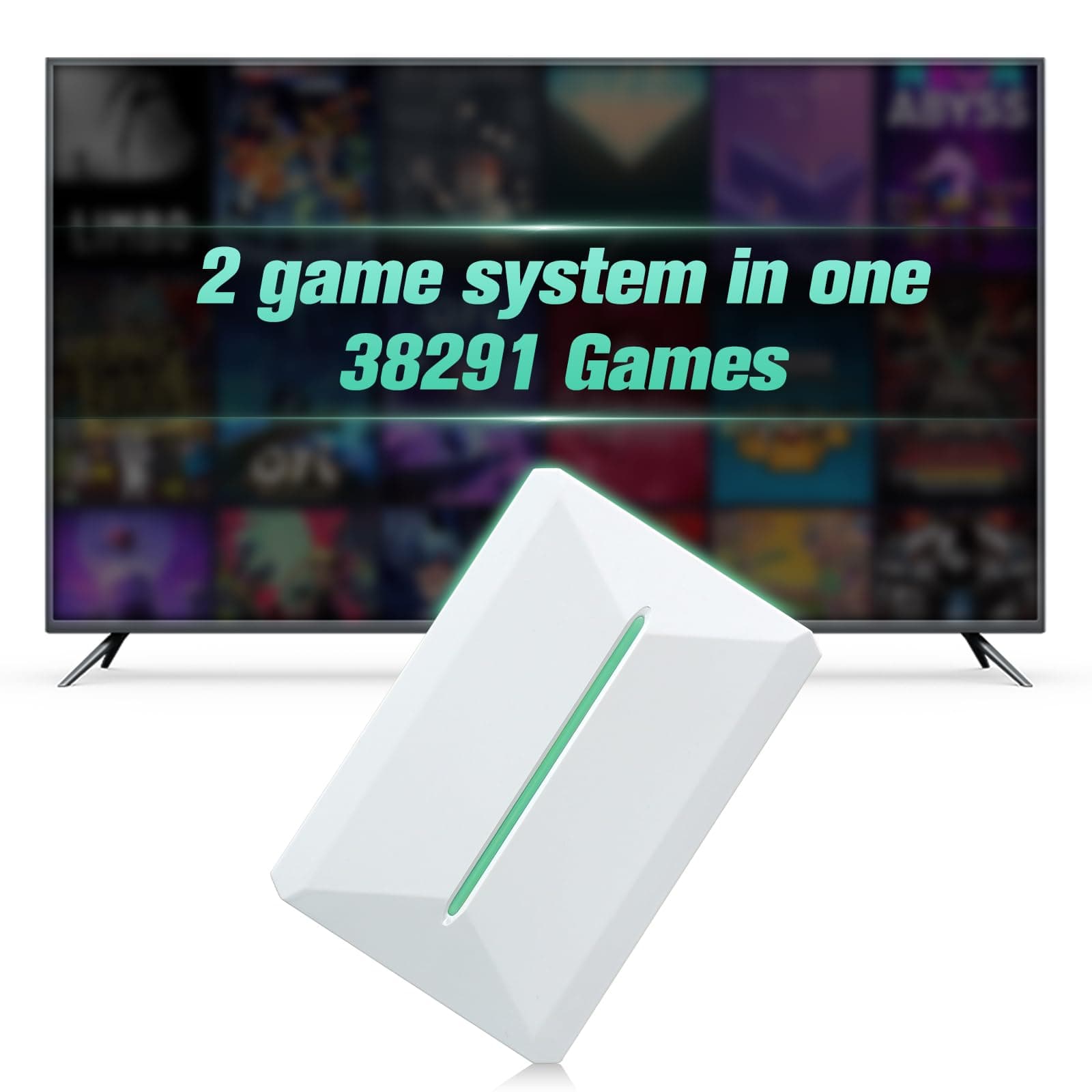 Retro Game Console HDD 500GB - Plug and Play With 38291 Built-in Games, Compatible With 50 Emulators, Playnite&Retrobat 2 System in 1, Portable