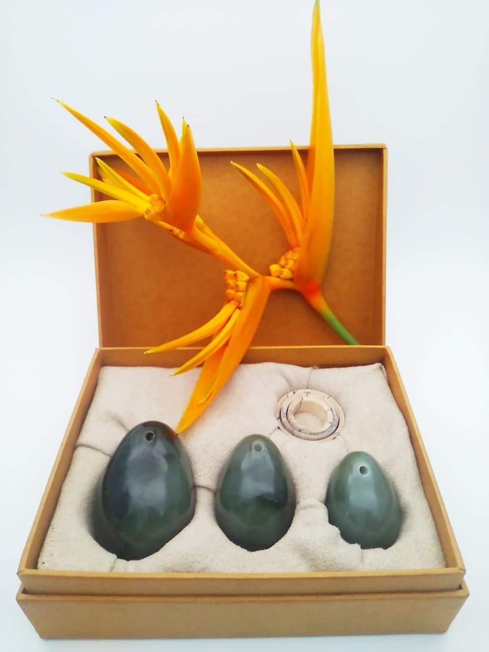 Yoni Egg Set • 3-Piece Nephrite Jade Yoni Egg Set