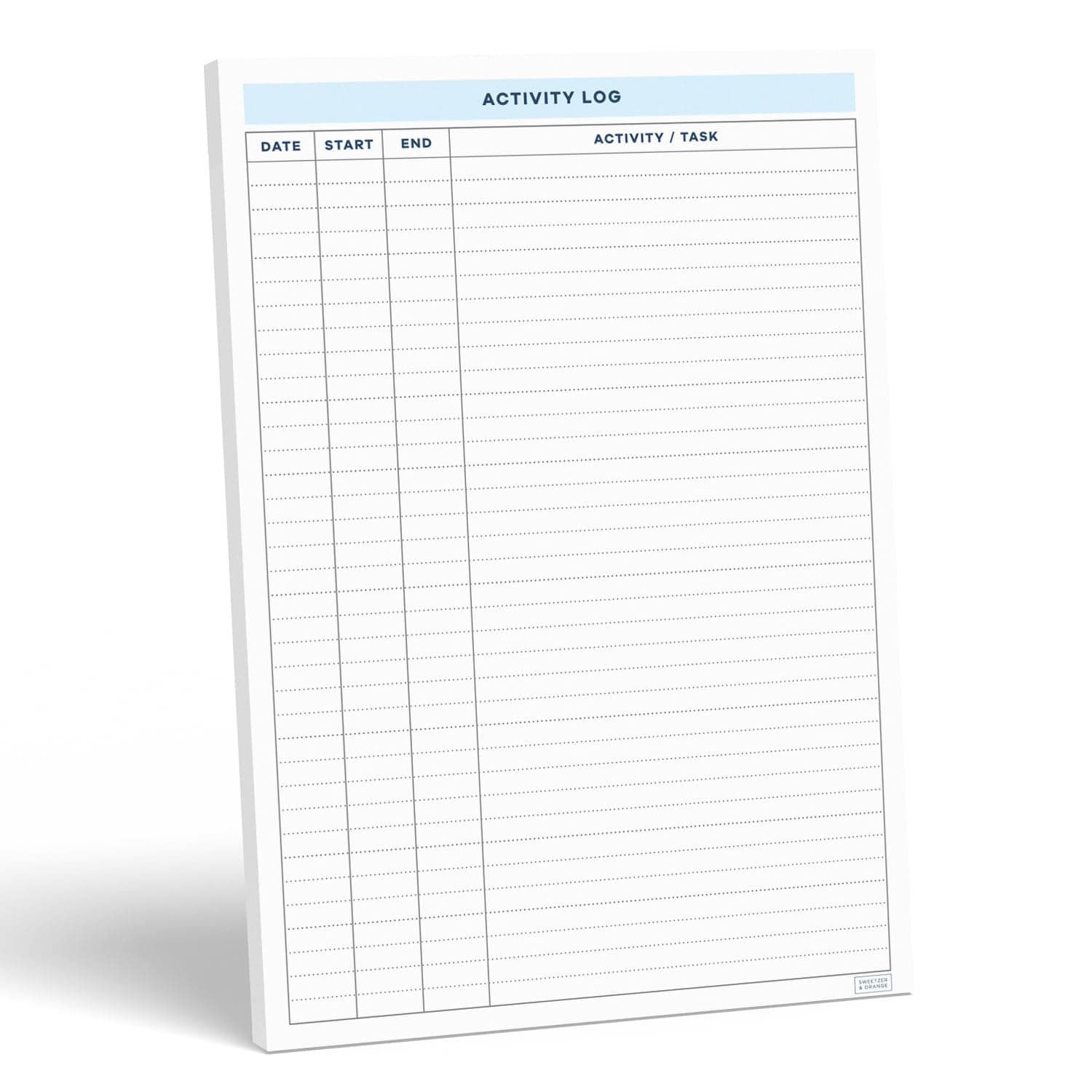S&O Activity Log Book Notepad to Effectively Track Time & Plan Your Day - Daily Log Book Notebook - Time Sheet Log Book & To Do List Notepad - Undated Daily & Weekly Planner Pad - 52 Pages, 7" x 10"