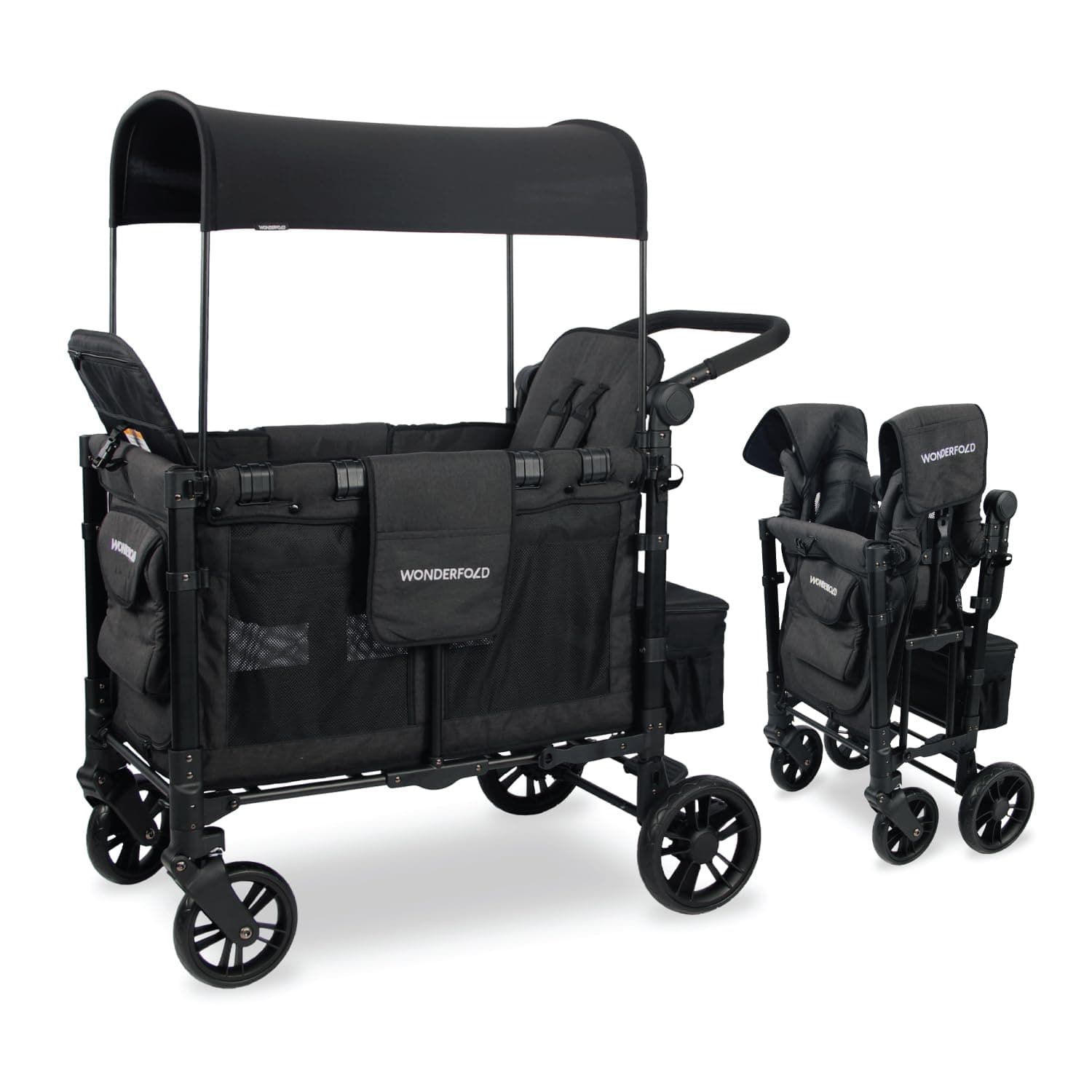 WonderFold W2 Elite Stroller Wagon Volcanic Black