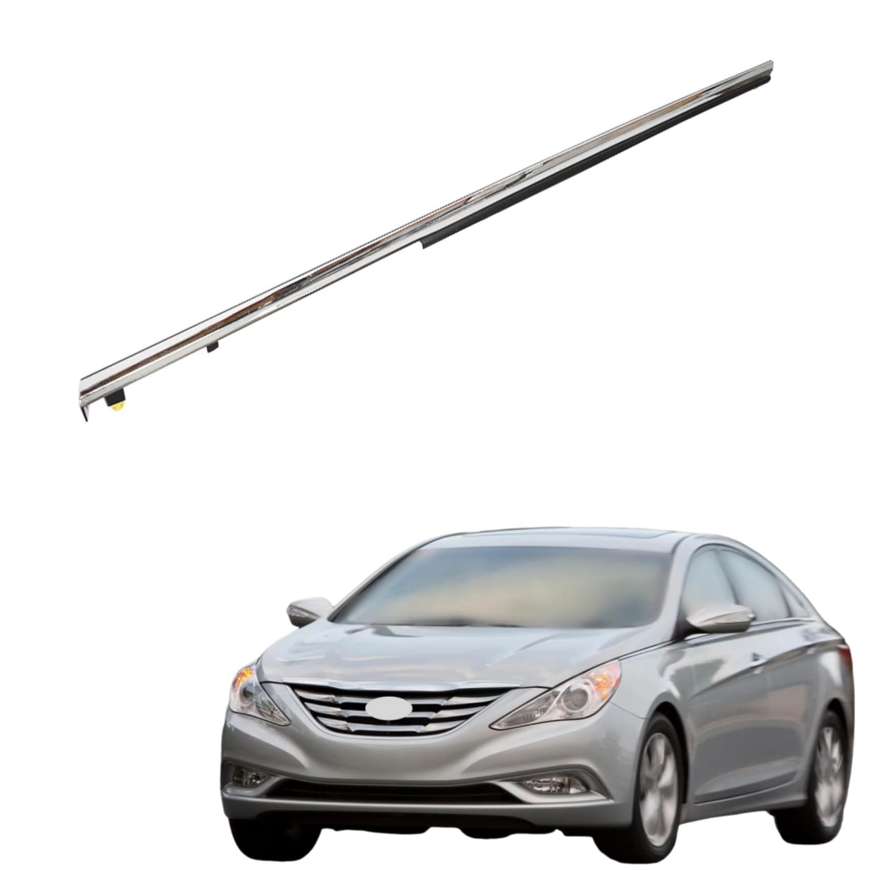 labwork Front Chrome Molding Trim Left Driver Side Replacement for Sonata 2011-2014