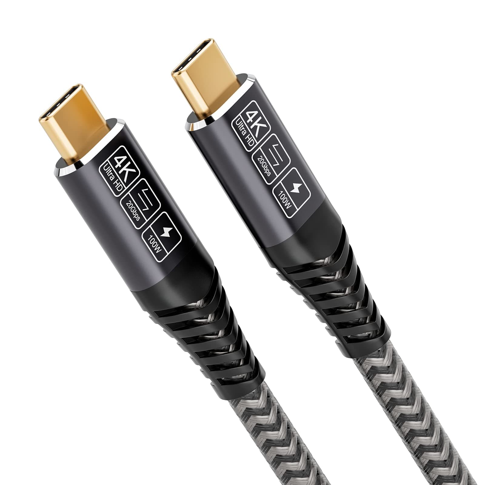 CAKOBLE USB C to USB C Cable 20 Gbps, USB Cable Type C 3.2 Gen2, 100W 20V/5A USB C Charger Cable, 4K @ 60Hz Video Transmission For MacBook Pro, Samsung Galaxy，Huawei 2M