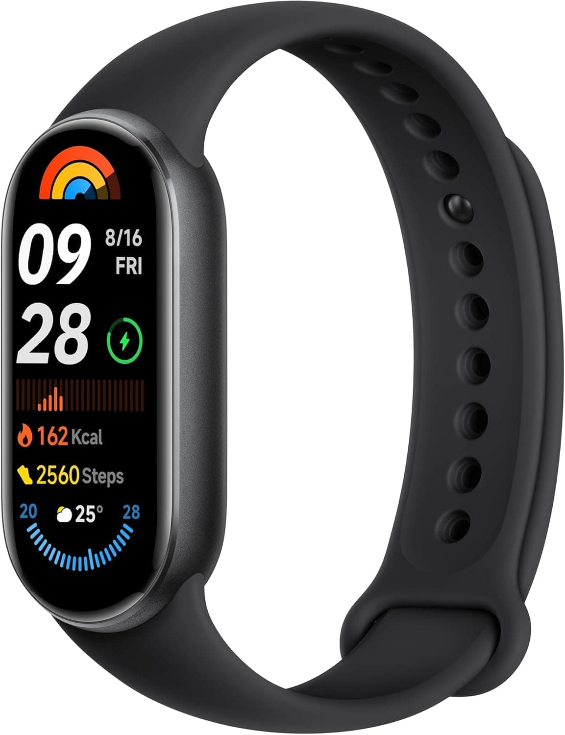 Smart Band 9 Global Version (2024) 1.62" Amoled Display | 233 mAh Battery | up to 21 Days of Battery Life | Over 150 Workout Modes | BT 5.4 | 50M Water Resistant - Black