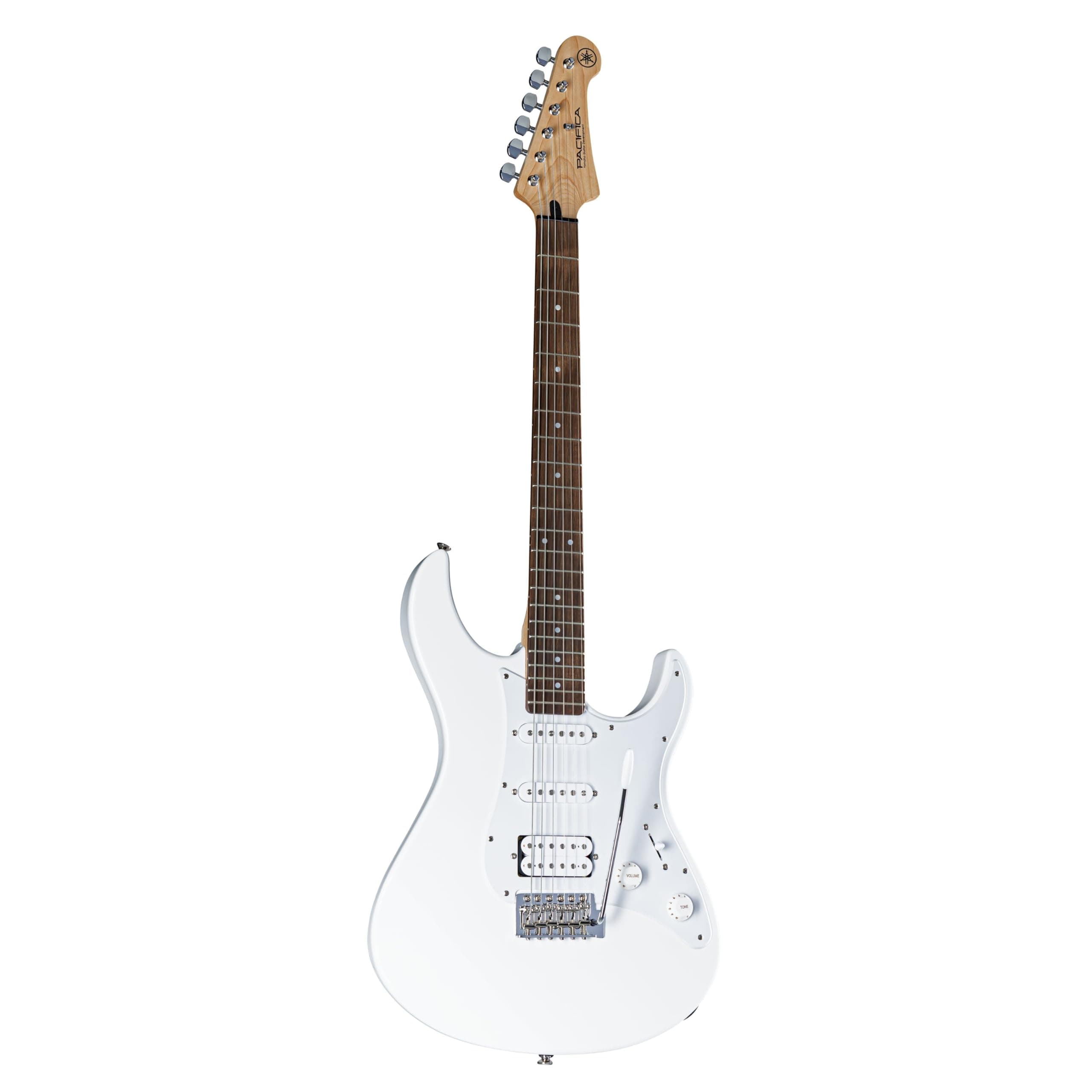 PACIFICA012 Electric Guitar – White, 6-String Solid Body, Rosewood Fingerboard, HSS Pickup Configuration, Ideal for Beginners & Aspiring Guitarists
