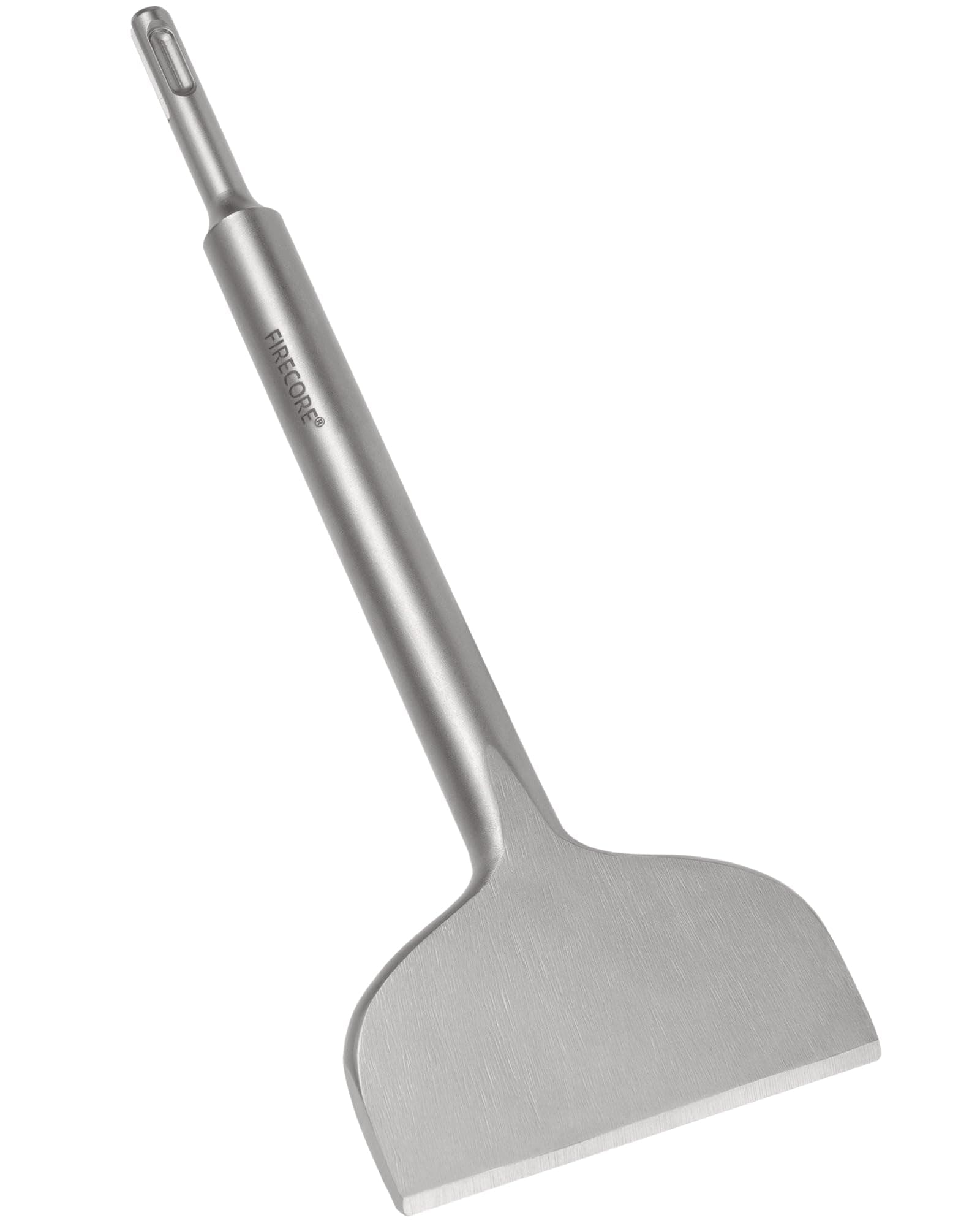 Firecore SDS Plus Chisel, 4x11 Inch Tile Removal Bit for Rotary Hammer Drill, Steel Shovel Scaling Flat Tool for Thinset Vinyl Concrete Mortar Flooring Adhesives Glue