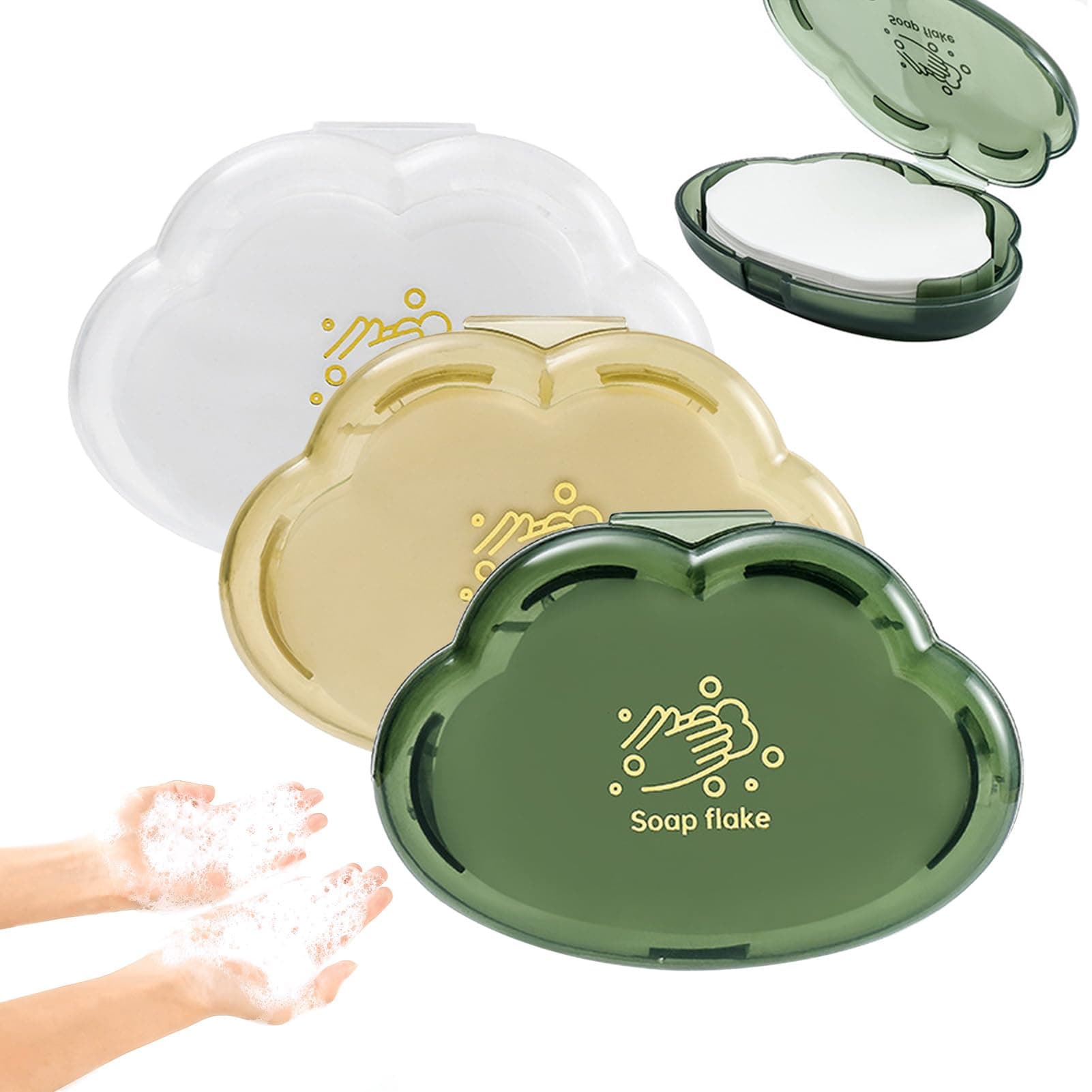 3 Boxes Travel Soap Sheets 150 Pcs Paper Soap Sheets Scented Soap Paper Hand Wash Paper for Indoor or Travel Camping Hiking Outdoor Activities