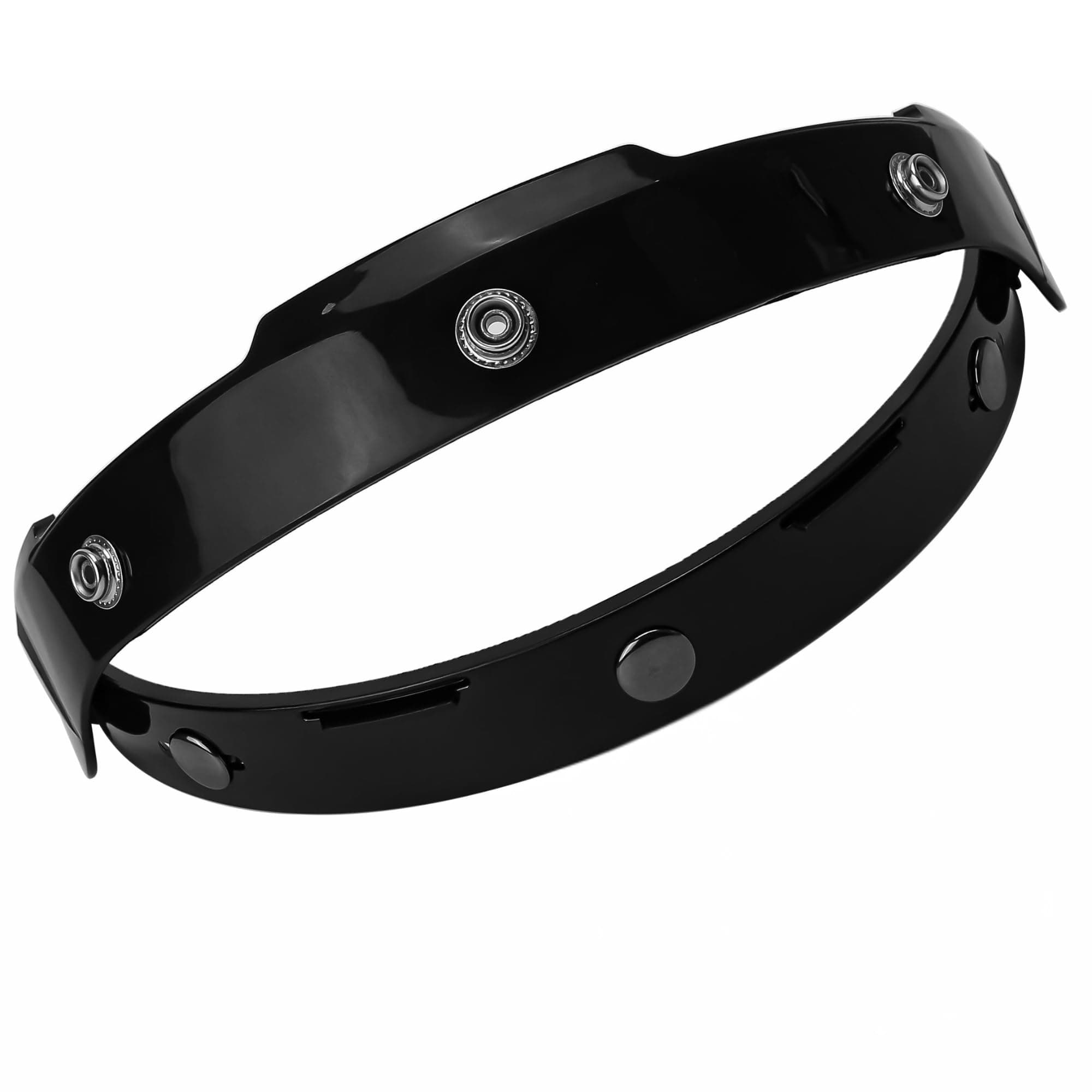 Marsrut Motorcycle UV Adapter 3 Snap Bubble Shield Visor Lens Shield with Flip up Hinge Attachment for Half and 3/4 Helmets Face Mask Helmets - Black