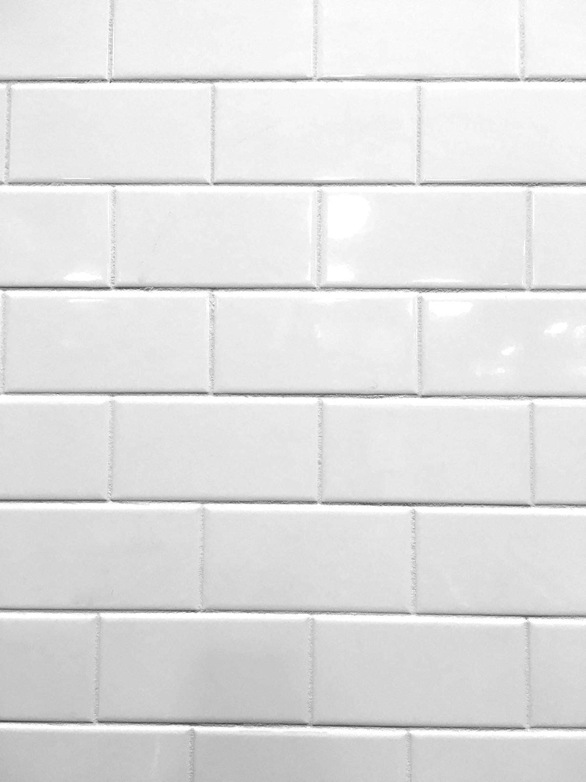 White Glossy Ceramic Subway Tile 3x6 Wall Backsplash Made in USA (Full Box 100 Pieces)
