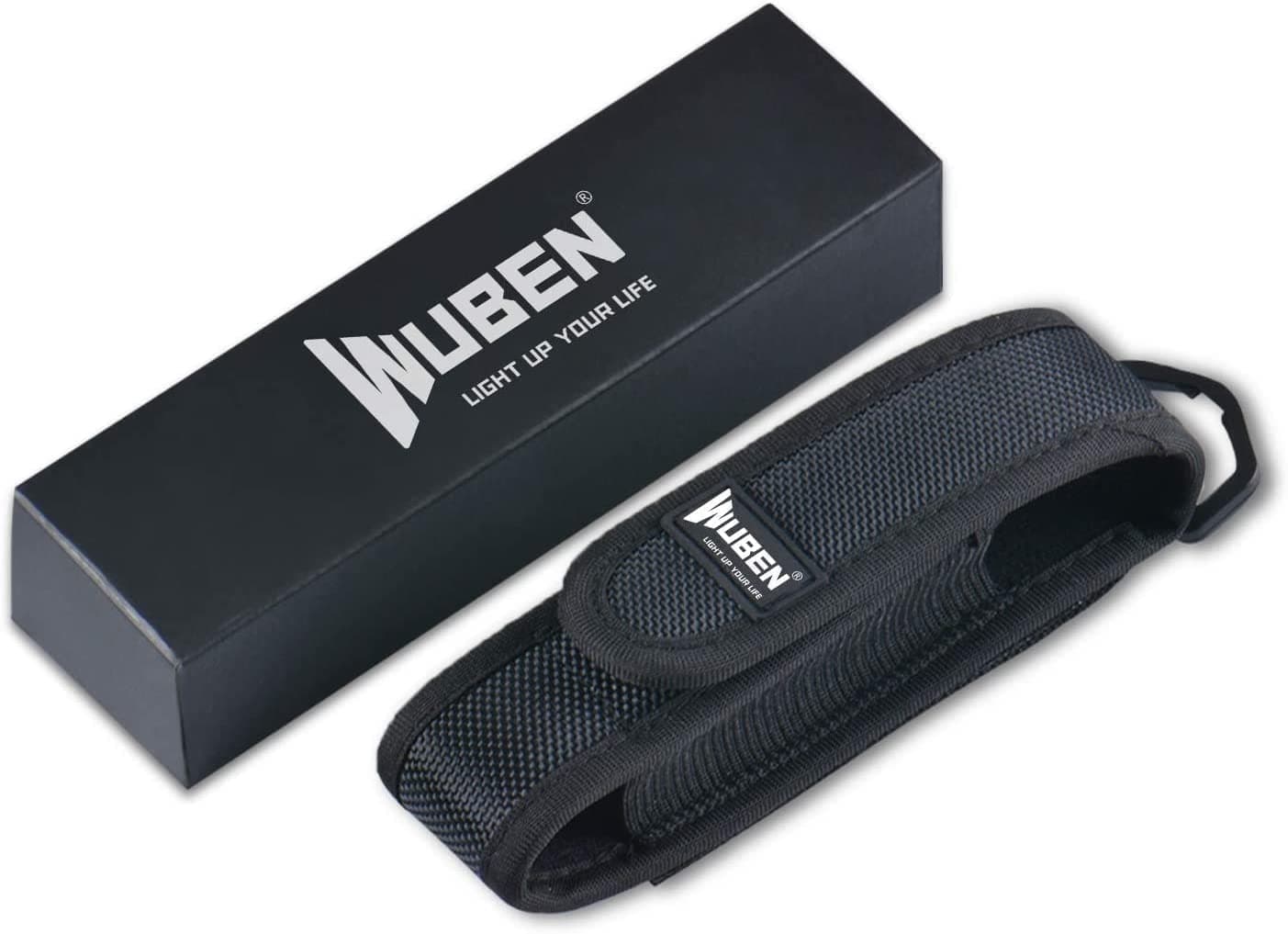 Flashlight Holster LED Tactical Flash Light Nylon Pouch Holder Belt Adjustable Heavy Duty Flashlight Carry Case 5.5"x1.2" for L50 C3 C2TO40R Torch Holster