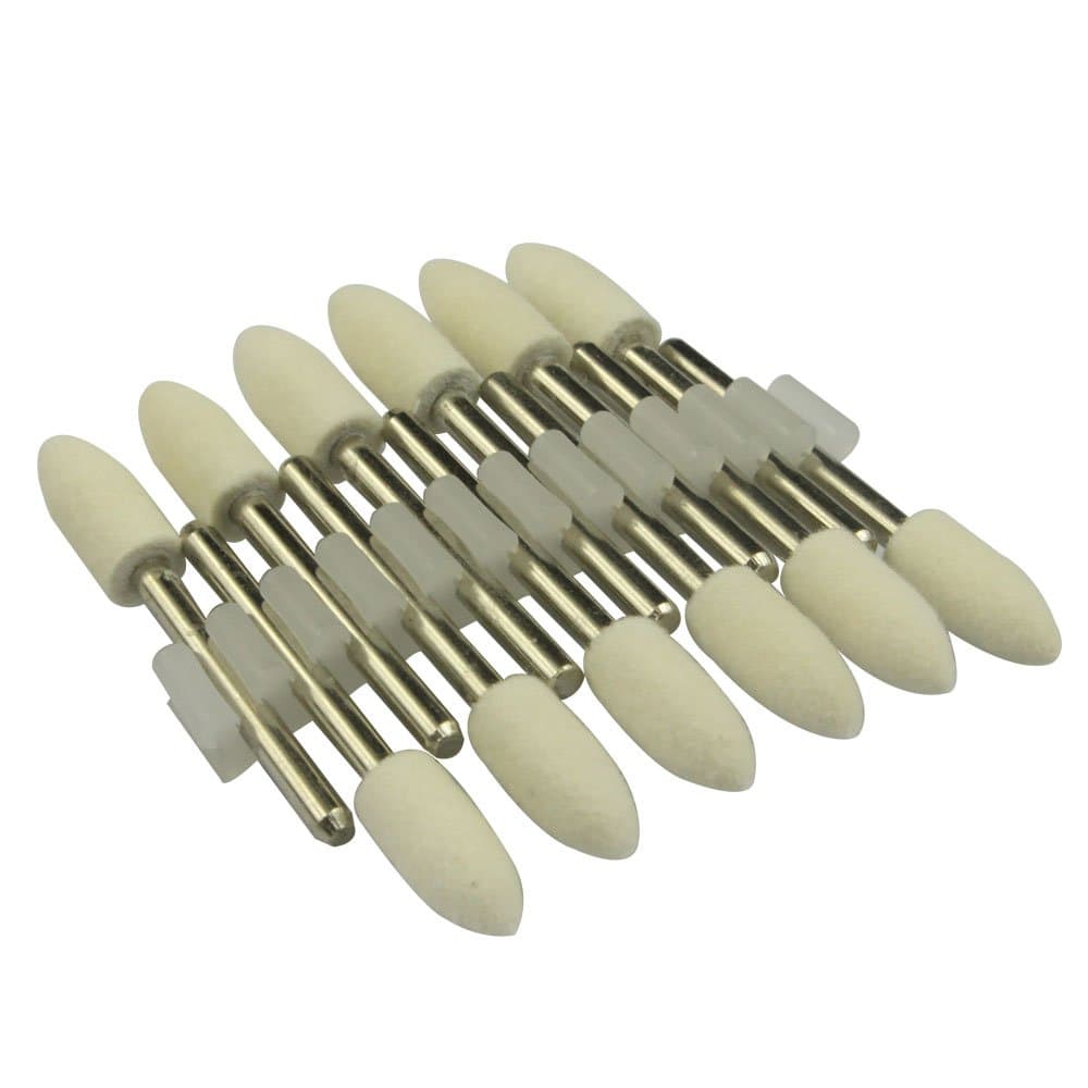 3mm 1/8'' Shank Wool Felt Mandrel Mounted Polishing Tools for Dremel