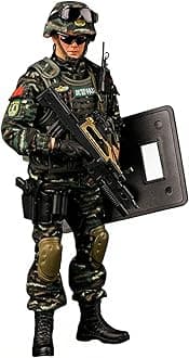12 Inch Action Figures Military Set, 1/6 Scale Action Figures Set with Weapons and Accessories - CH02 - Armed Police Soldier