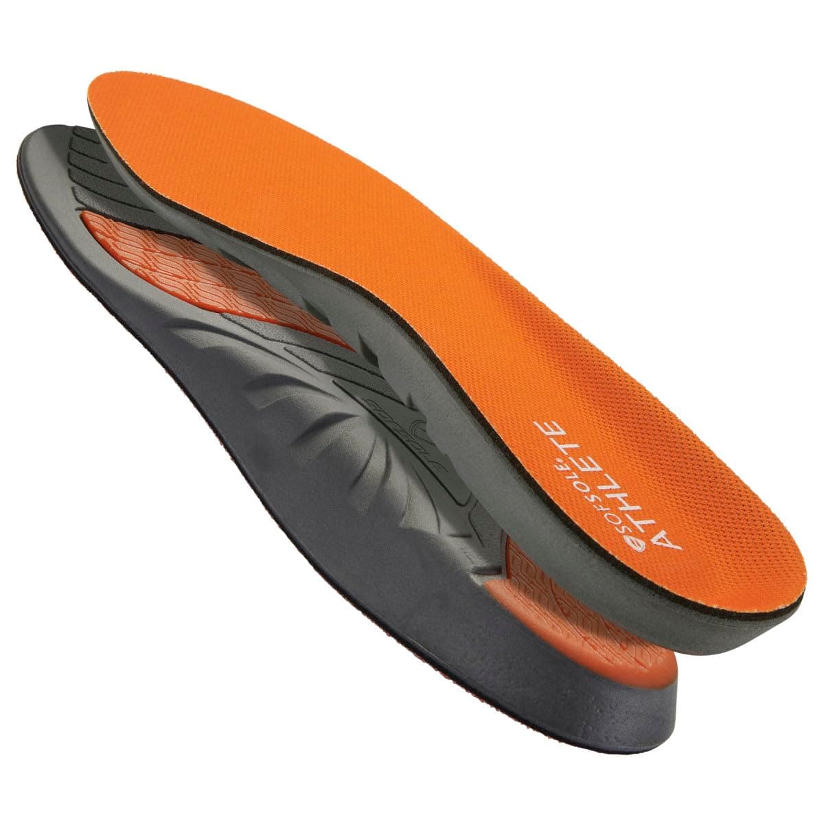 Sof Sole Men's Athlete Performance Full-Length Insole, Orange, 7-8.5