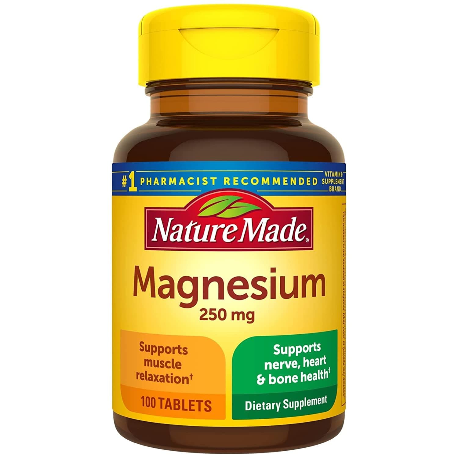 NATURE MADE Magnesium, 250 mg, Tablets, 100 ct