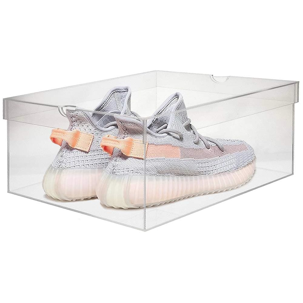 Luxury Acrylic Shoe Box - Clear Lucite Shoebox with Lid (Long)