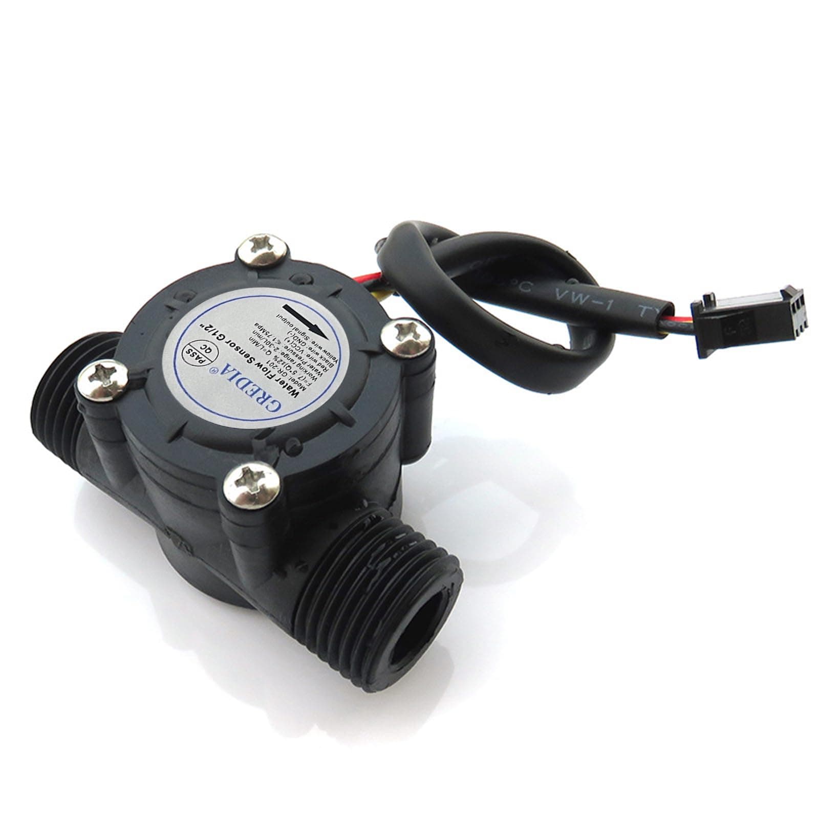 1/2" Water Flow Sensor Food Grade Switch Hall Effect Flow Meter Counter 1-30L/min