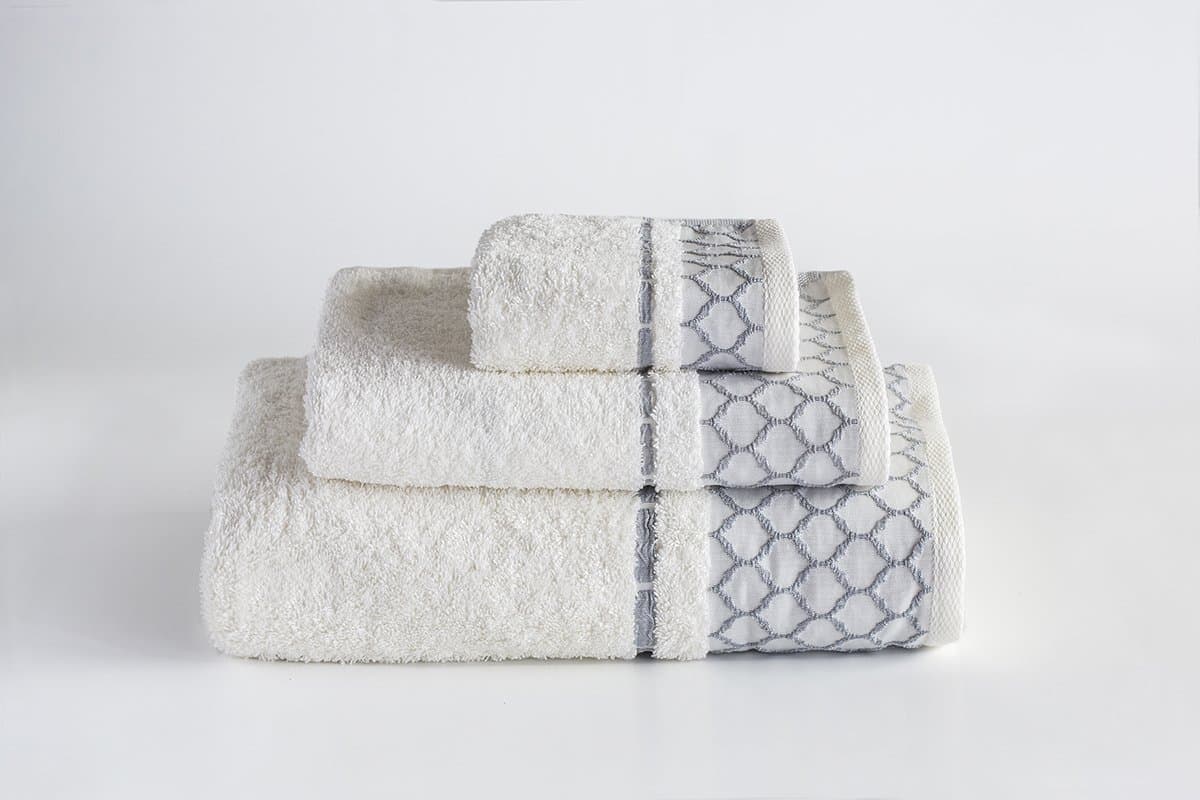 Talesma Rococo Towels Set, Small, White/Grey