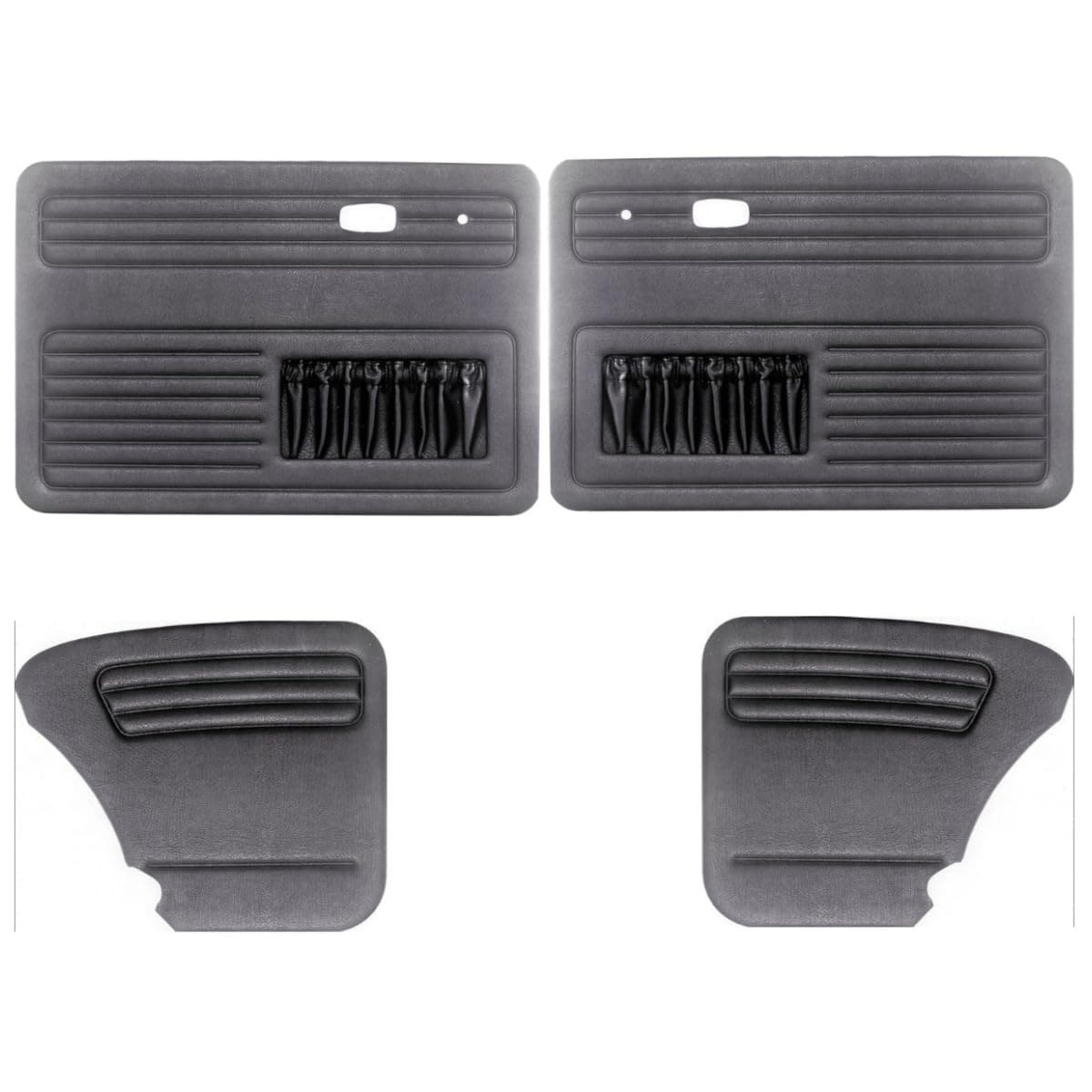 4-Piece Universal Door Panel Kit, Type 1 & S/B 65-77, Black (Exc. Conv.)