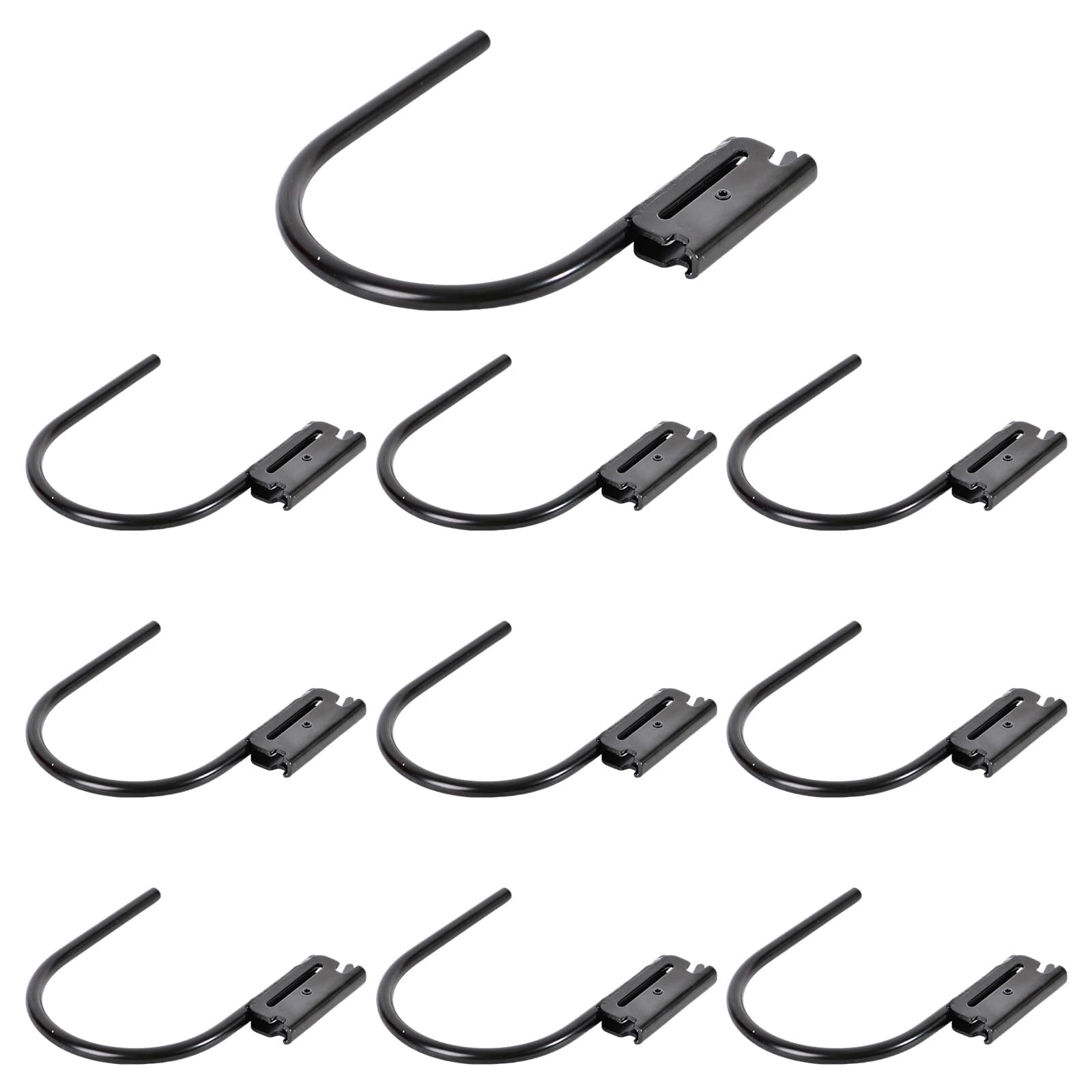 ENJ Black 10 Pack Durable Heavy Duty E-Track J Hooks E Track Accessories for Enclosed Trailer,Workshop & Garage,Maximum Load 1400 Pounds