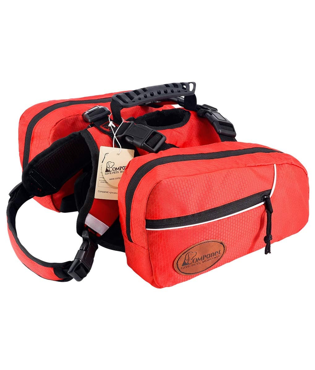 Dog Saddlebag Backpack Adjustable Tripper Hound Travel Backpack Bag Rucksack for Medium & Large Dog Camping Hiking, Detachable Pack Instantly Turns into Harness(L)