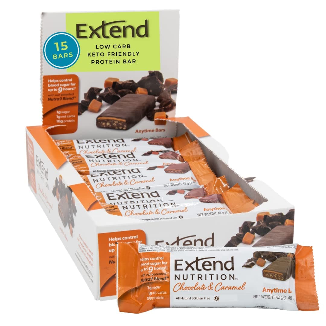 Extend Bar, Chocolate & Caramel, 1.48 oz. Bars (Pack of 15)