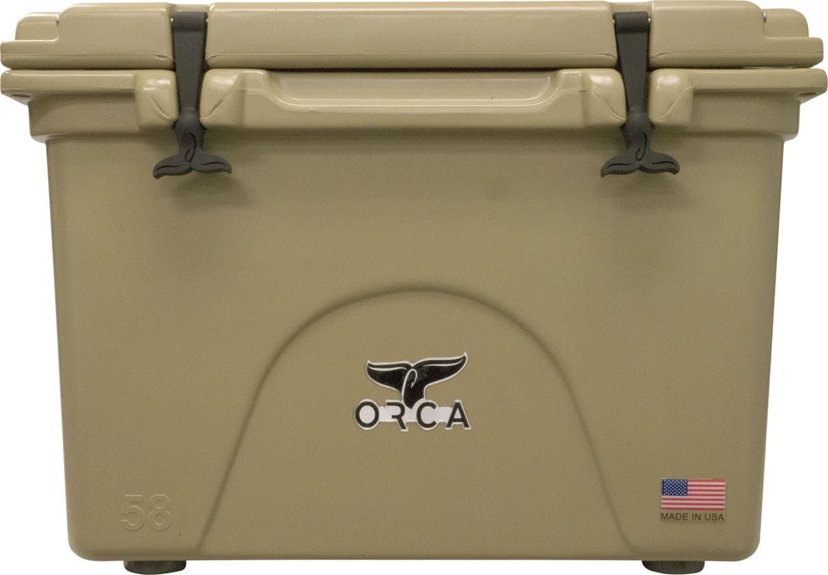 ORCA ORCT040 Cooler with Extendable flex-grip handles for comfortable solo or tandem portage, 40 quart, Tan