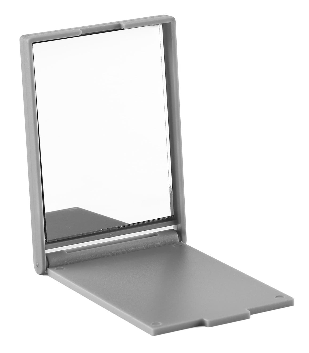 Compact Pocket Mirror - Premium Folding Travel Makeup Mirror - Best Compact Mirror for Purses (Grey)