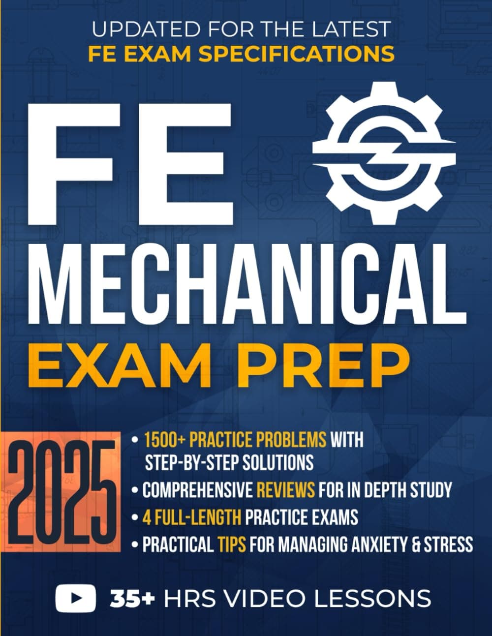 FE Mechanical Exam Prep: The All-In-One Study Guide with 1500+ Practice Problems, Detailed Solutions, In-Depth Reviews, and 4 Practice Exams to Pass on Your First Try and Achieve EIT Status Paperback – August 5, 2024