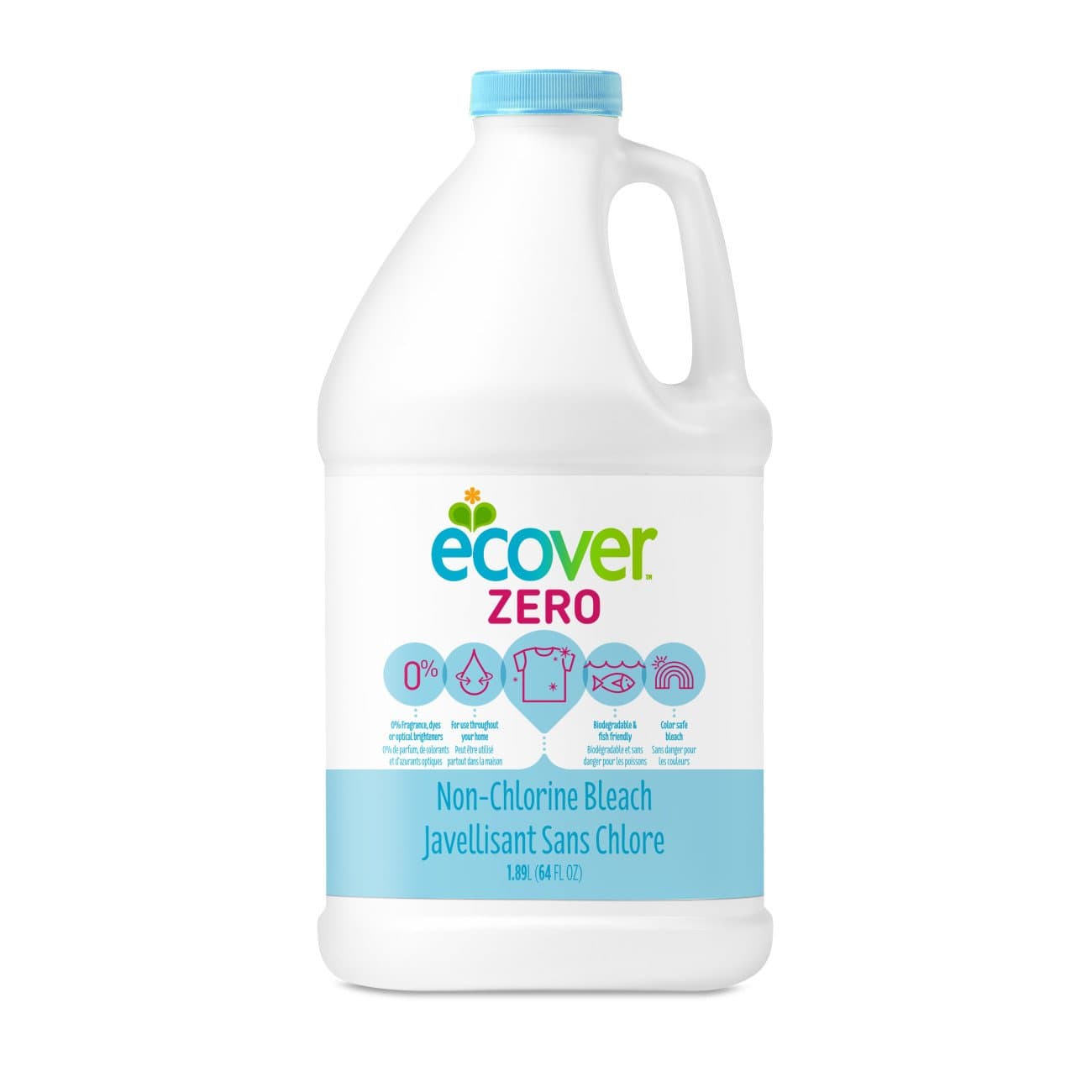Ecover Zero Non Chlorine Laundry Bleach, 64 Ounce (Pack 6)