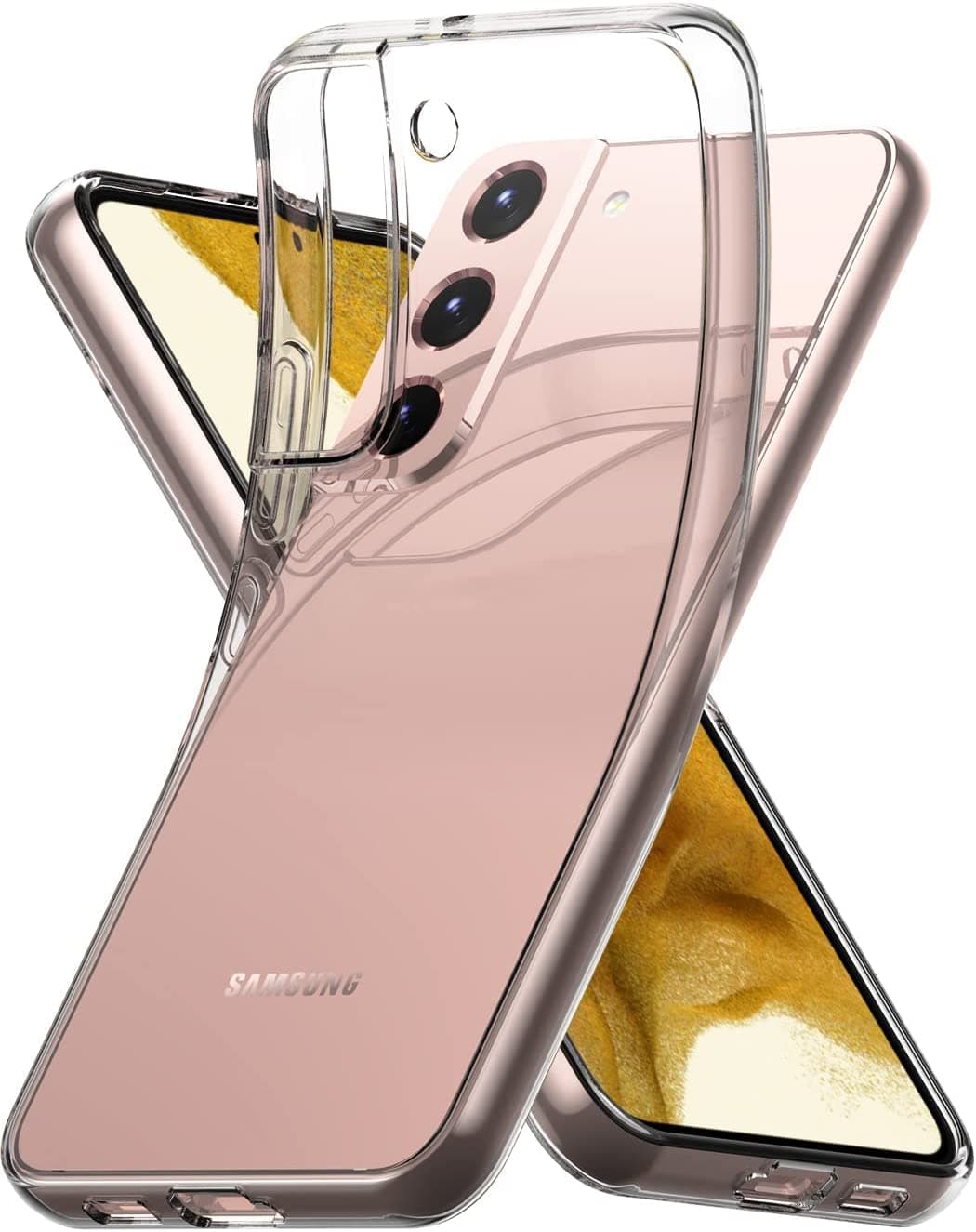 YoYoTech Crystal Clear Case Designed for Galaxy S22 Plus, Slim Fit [Ultra Transparent ] Shockproof Case Cover for Samsung Galaxy S22 Plus- 6.6 Inch (2022)