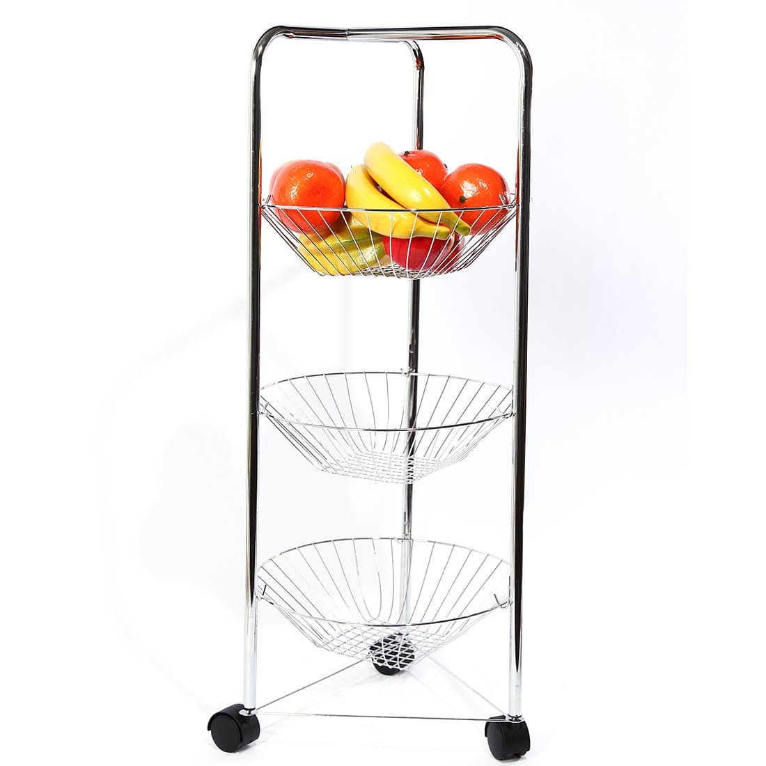 Zasa 3 Tier Kitchen Vegetable Fruit Storage Organization Rack Trolley Cart