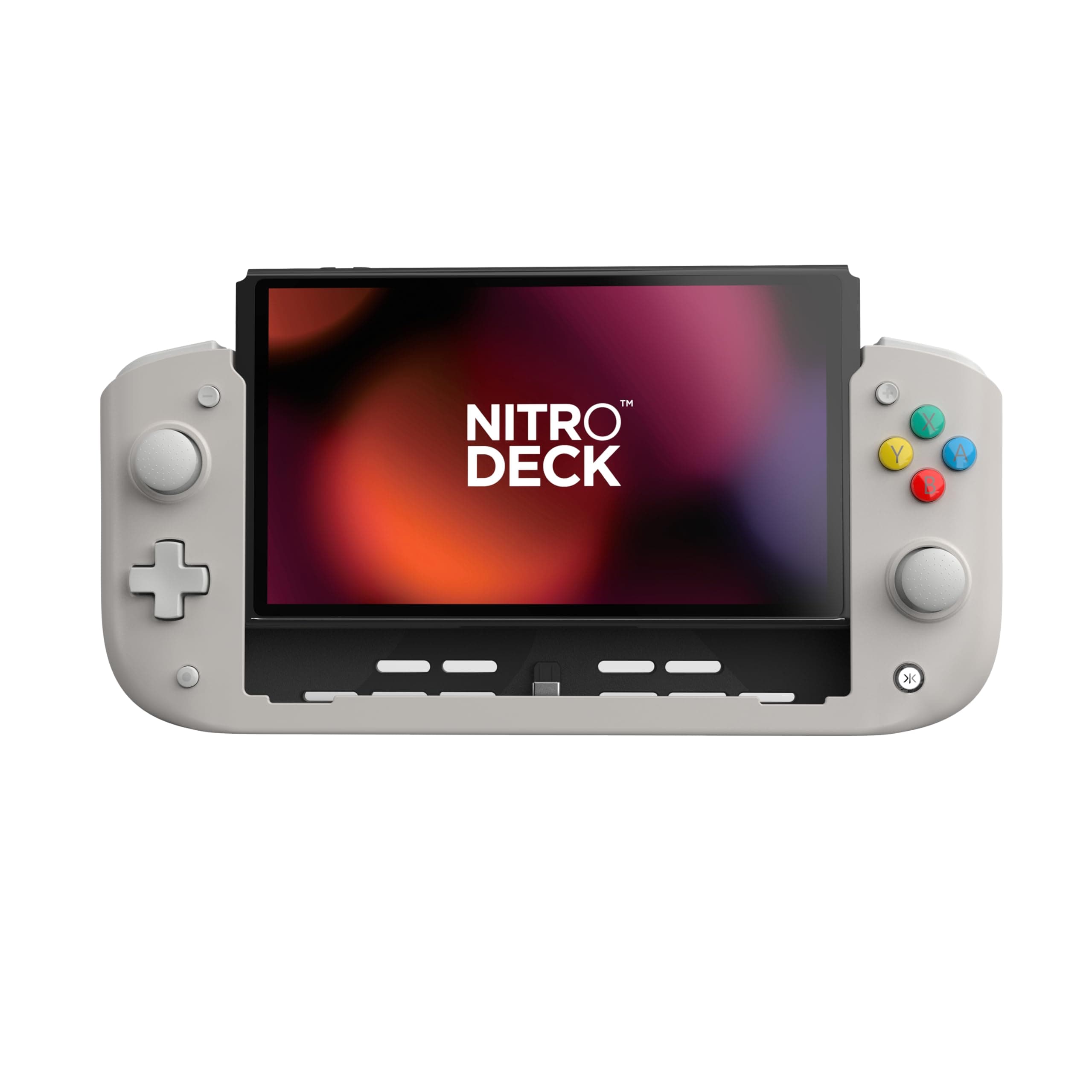 CRKD Nitro Deck - Professional Handheld Deck with Zero Stick Drift for Nintendo Switch and Switch OLED (PAL Grey - Nostalgia Collection)
