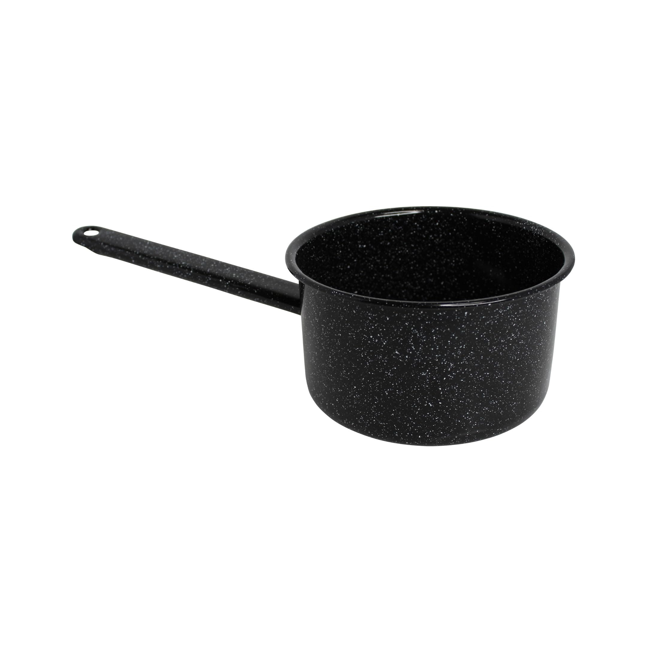 MIRRO 2.0qt Enamel Saucepan, Black