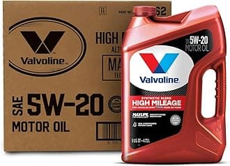 Valvoline High Mileage with MaxLife Technology SAE 5W-20 Synthetic Blend Motor Oil 5 QT, Case of 3