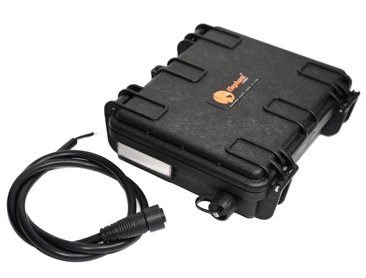 Elephant B20-Li Compact Custom Made Kayak Battery Box Enclosure for Li-ion Portable Battery Packs up to 20aH, Boat Waterproof Battery Case for Powering GPS, Fish Finders, Led Lights, Aerator Pump +
