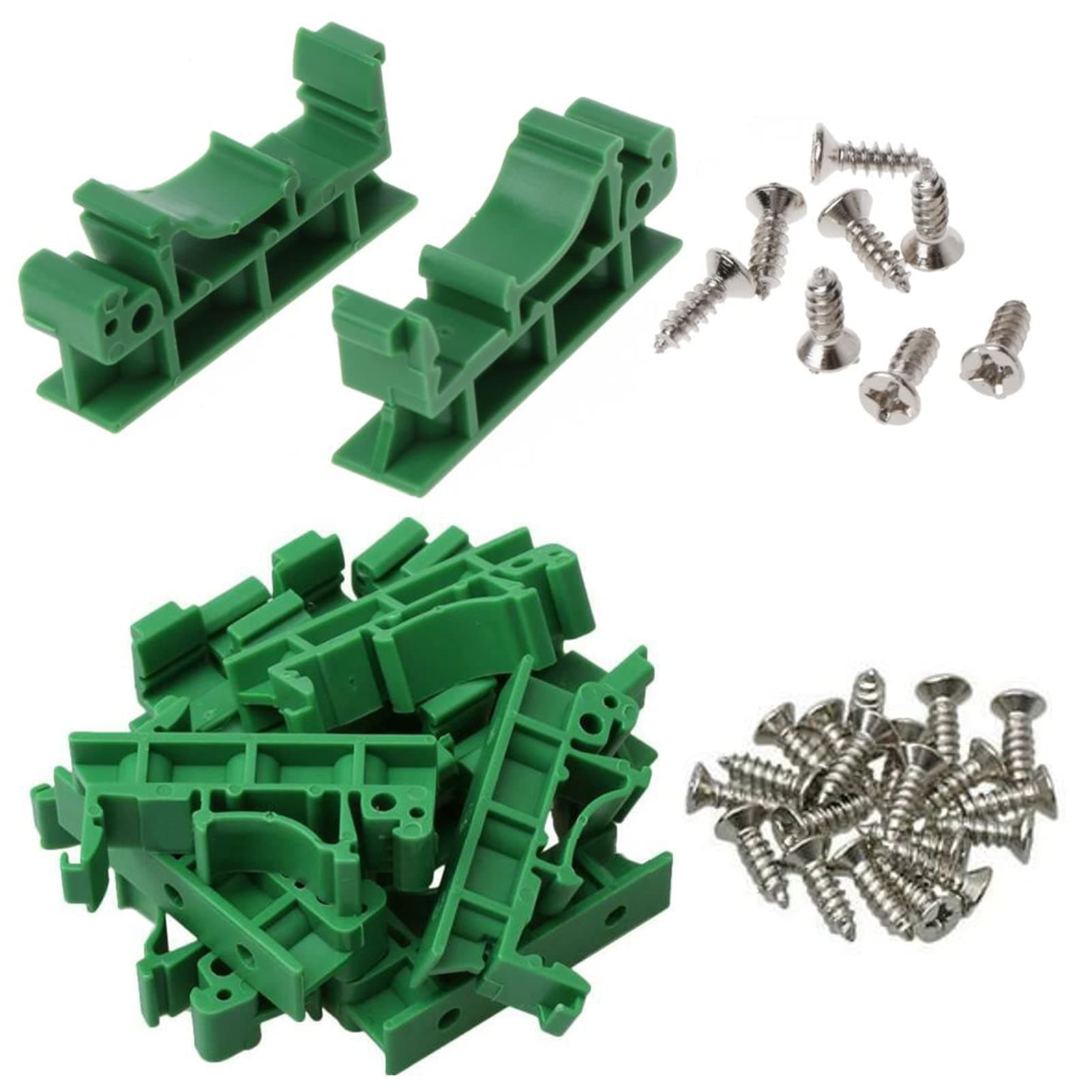 Molence 10 Sets C45 PCB DIN Rail Mounting Adapter 35mm 15mm Circuit Board Mounting Bracket Holder Carrier Clip