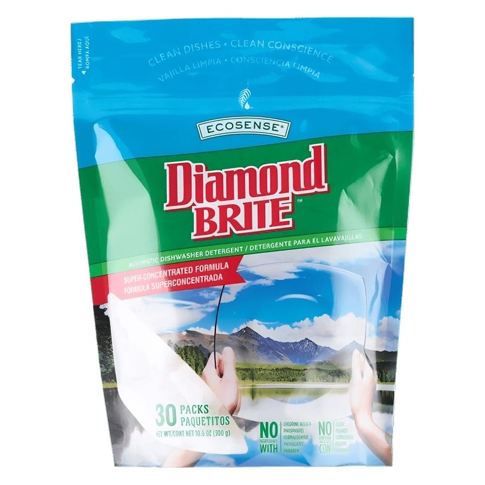 Melaleuca EcoSense Diamond Brite Automatic Dish Washer Detergent Packs 8.5oz — 20 Convenient Single–Use Packs