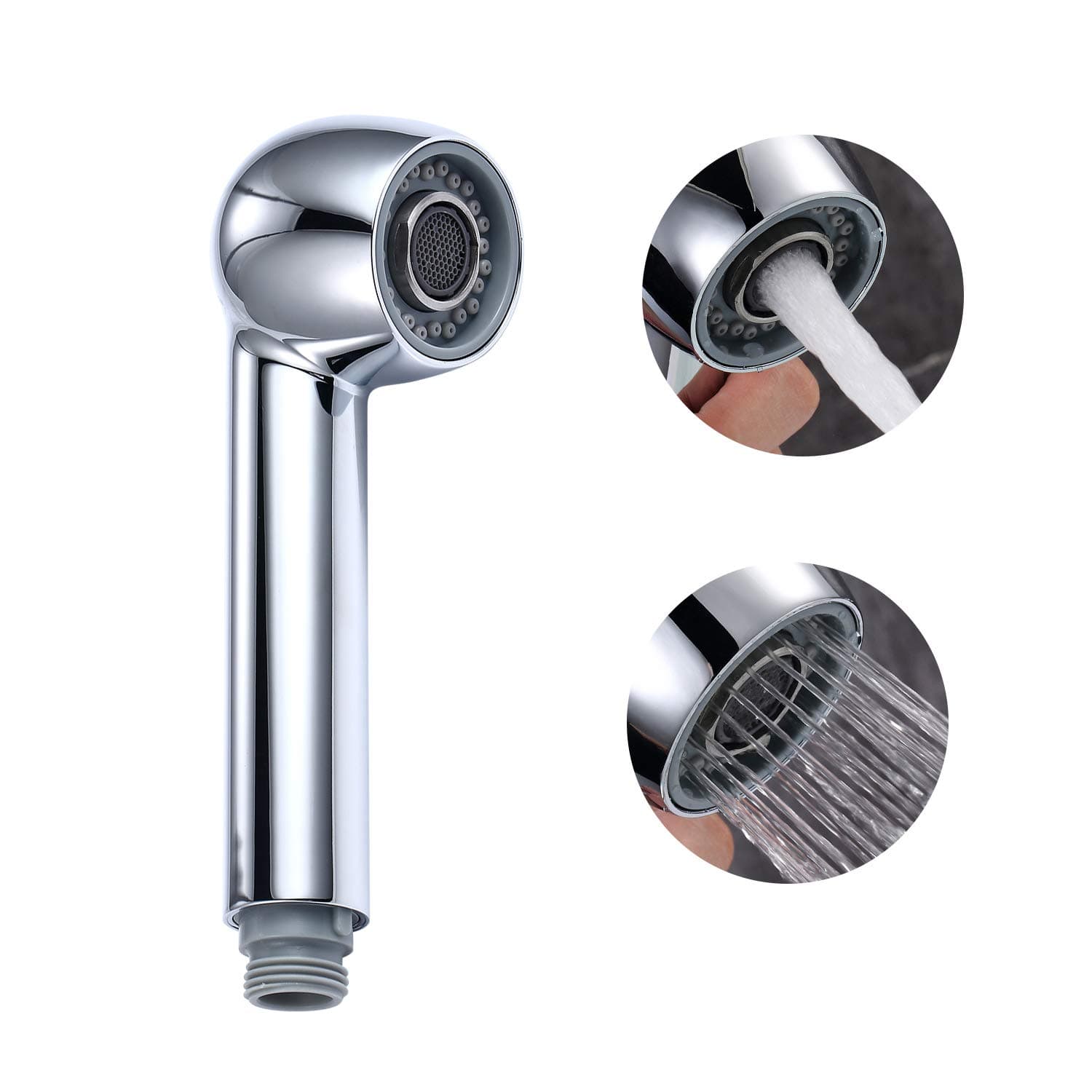 Spare Replacement Tap Sprayer Head Faucet Pull-Out Spout for Kitchen Bathroom Sink Tap Mixer Tap Chrome Finish Bath Spout Shower Head (Silver)