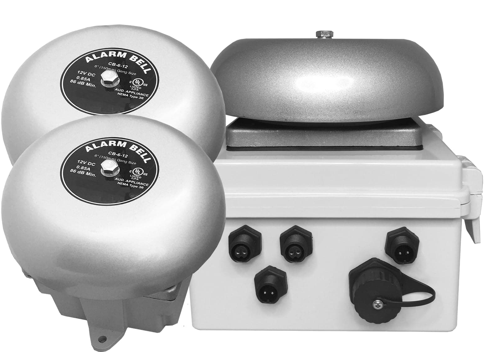 Netbell-K-E2M Network All-in-One Break Bell System (3 Bells System, Each Bell Covers up to 6-8K sqft Area), Free Software Built-in, No Fees