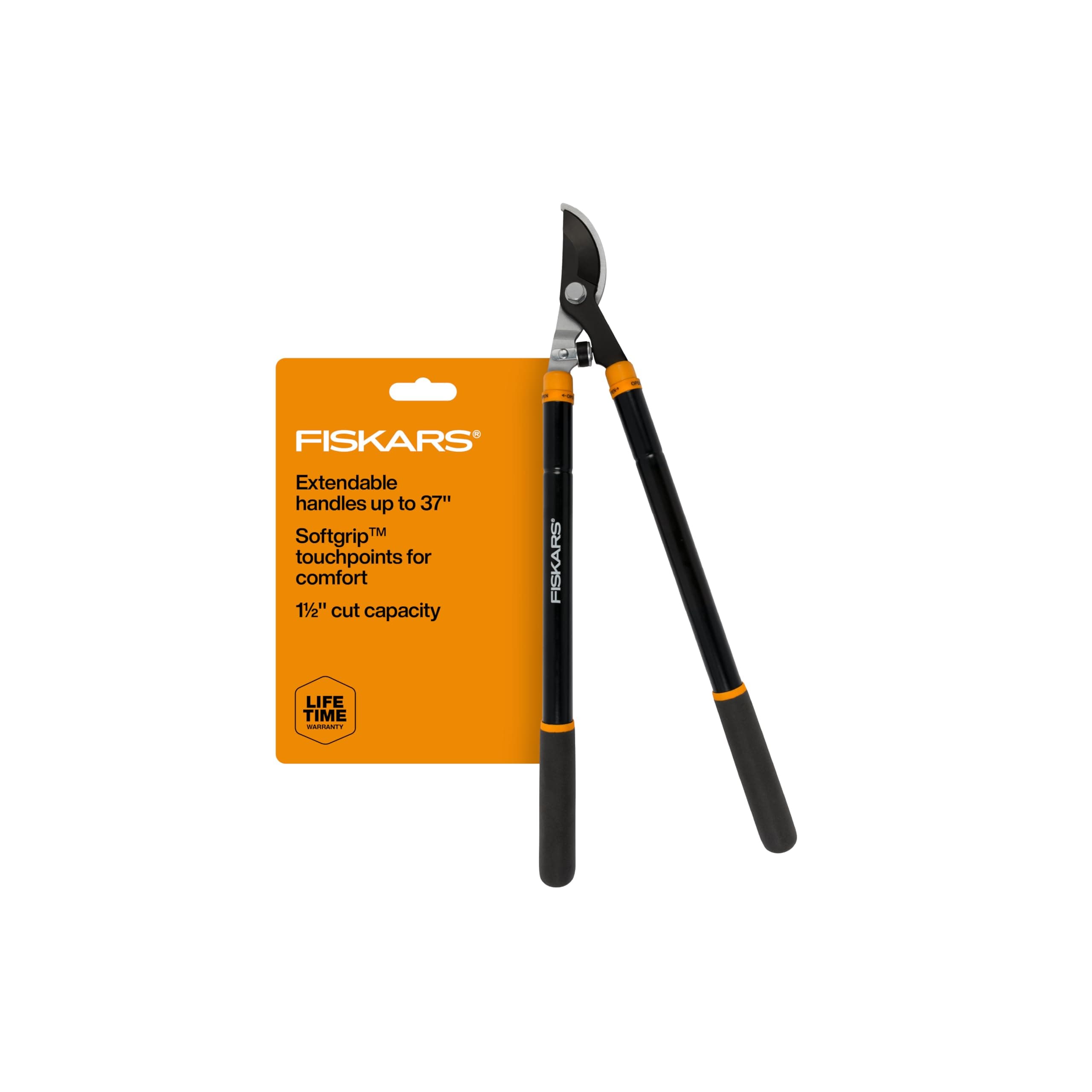 Loppers for Tree Trimming, Heavy Duty, with Extendable Handle (24.5"-37" Range), Sharp Bypass Steel Blade Tree Branch Cutter up to 1.5-Inch Diameter Cut Capacity