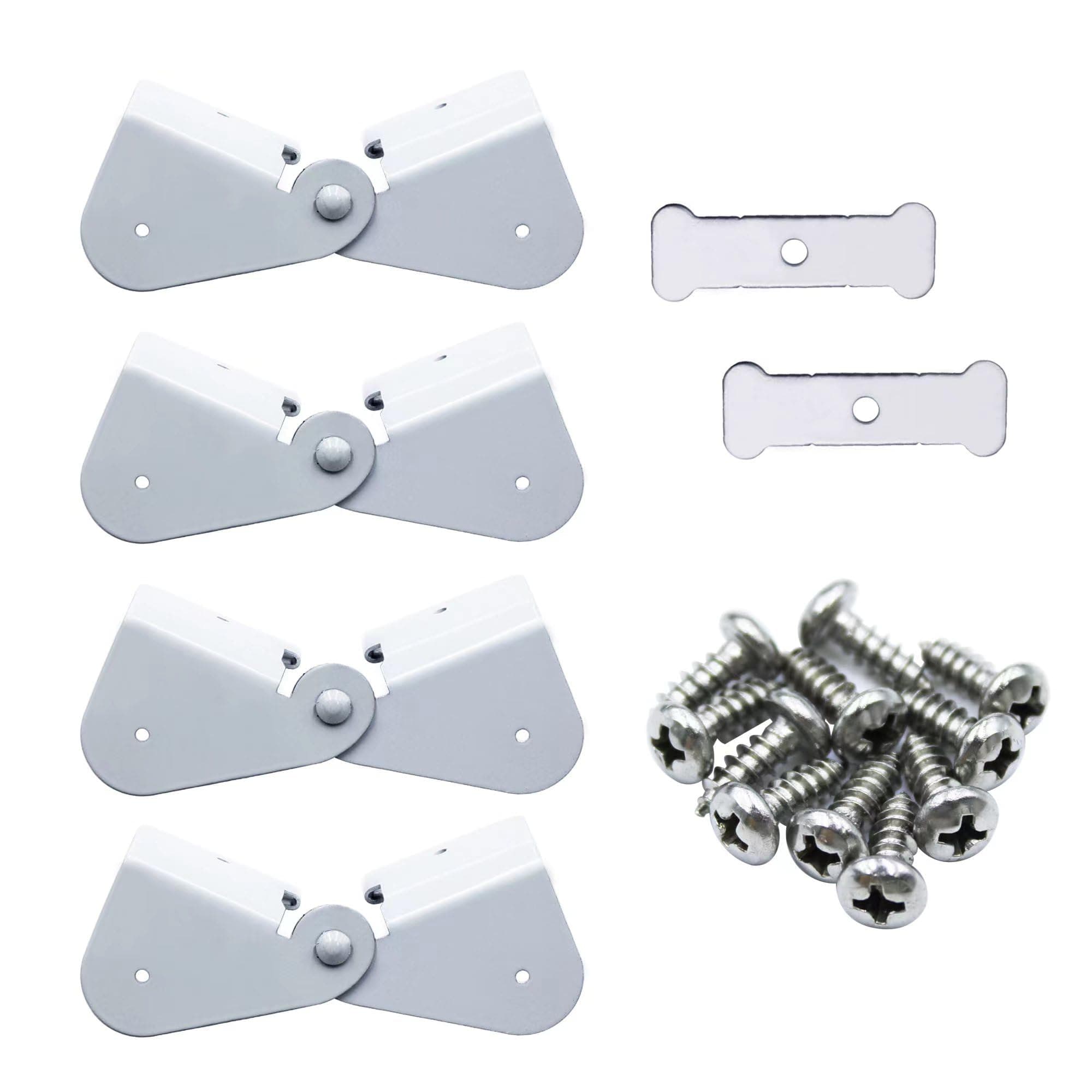 IGIUA Gutter Extension Hinge, Downspout Gutter Flip-Up Hinge, Gutter Downspout Extension Hinge Fits 2x3, 3x4, 5 inch, 6 inch - Universal Fit（4 Pack）