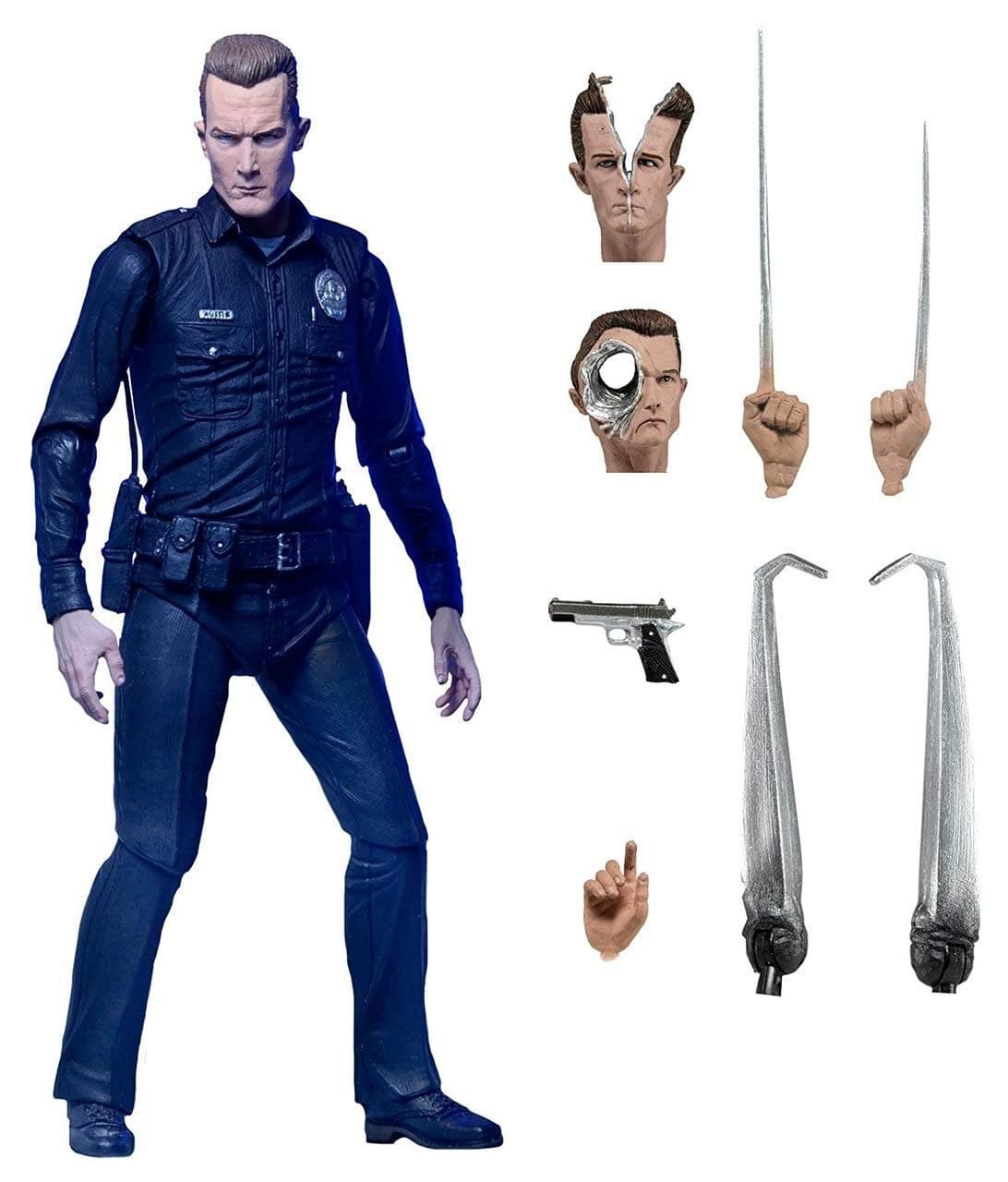 NECA Ultimate T-1000 Terminator Action Figure, 2-7", Multicolor