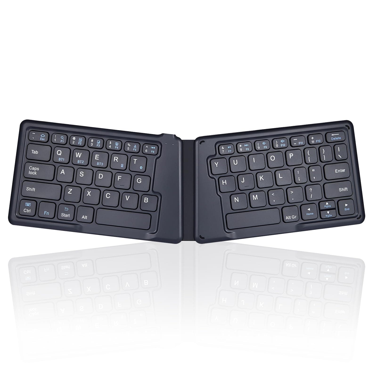 - Perixx PERIBOARD-805E US, Wireless Foldable Ergonomic Bluetooth Keyboard, Ultra-Thin X Type Keys, Compatible with iOS, Android, or Windows Smartphone, Tablet, or Laptops, US English