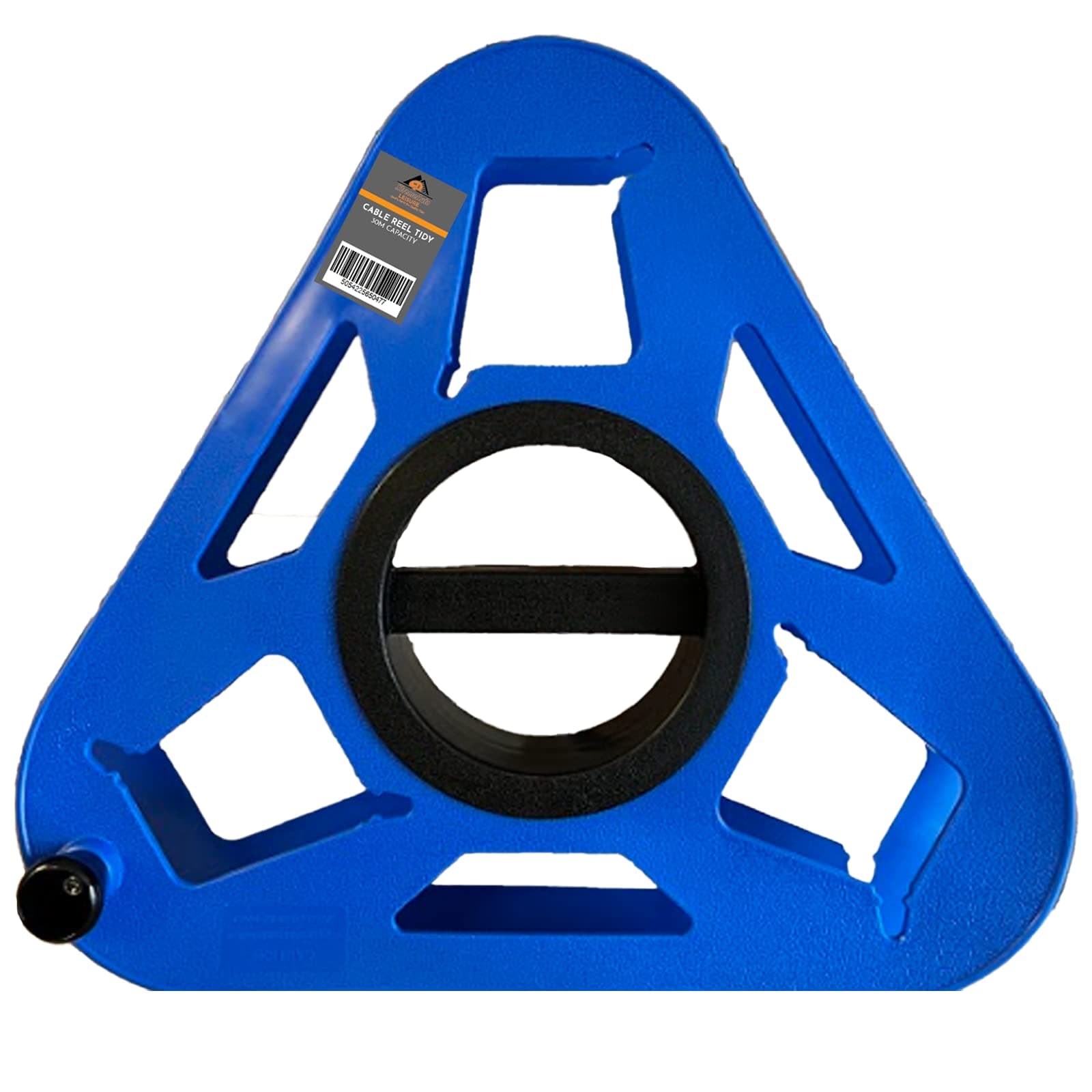 Cable Reel Empty 30M - Holder Tidy, Store Caravan Hook Up Cables, Christmas Lights & Leads, Dispenser Winder Storage Drum Reels, Camping Electric Lead Carrier, Blue, (XABCRL)