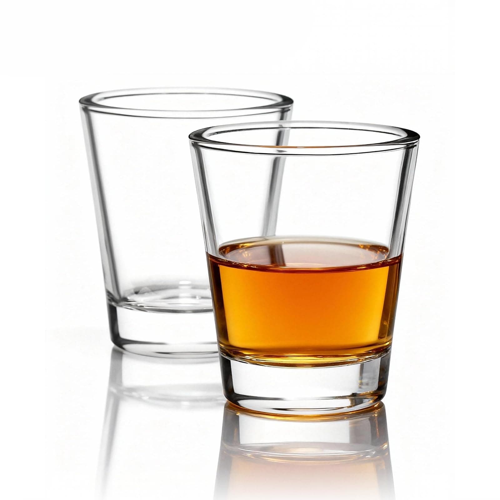 BCnmviku 1.5 oz Shot Glasses Sets with Heavy Base, Clear Shot Glass (2 Pack)