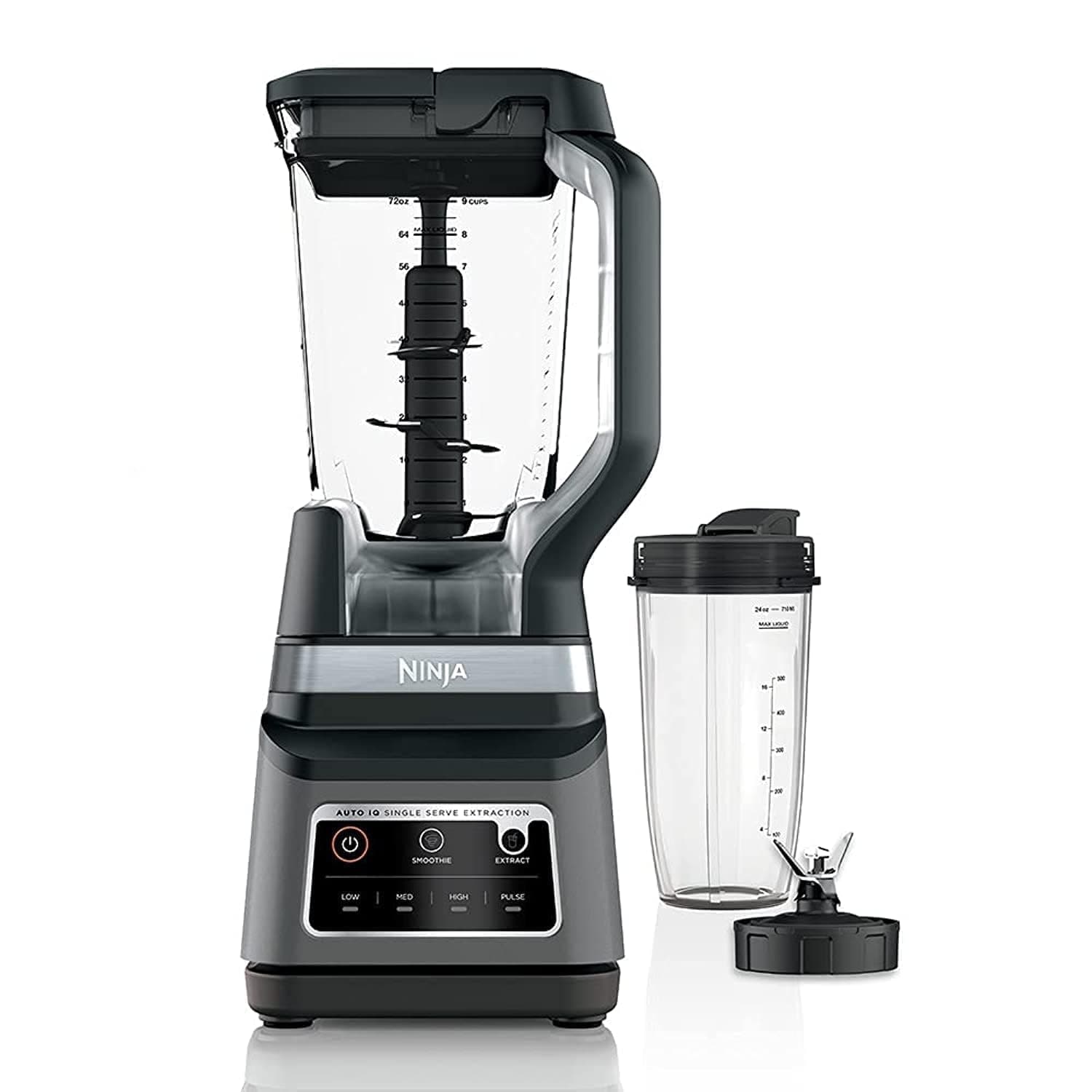 Ninja 2-In-1 Professional Blender, One Touch Blending Programs, 1200W, Black/Grey, BN750ME, 2 Years Warranty