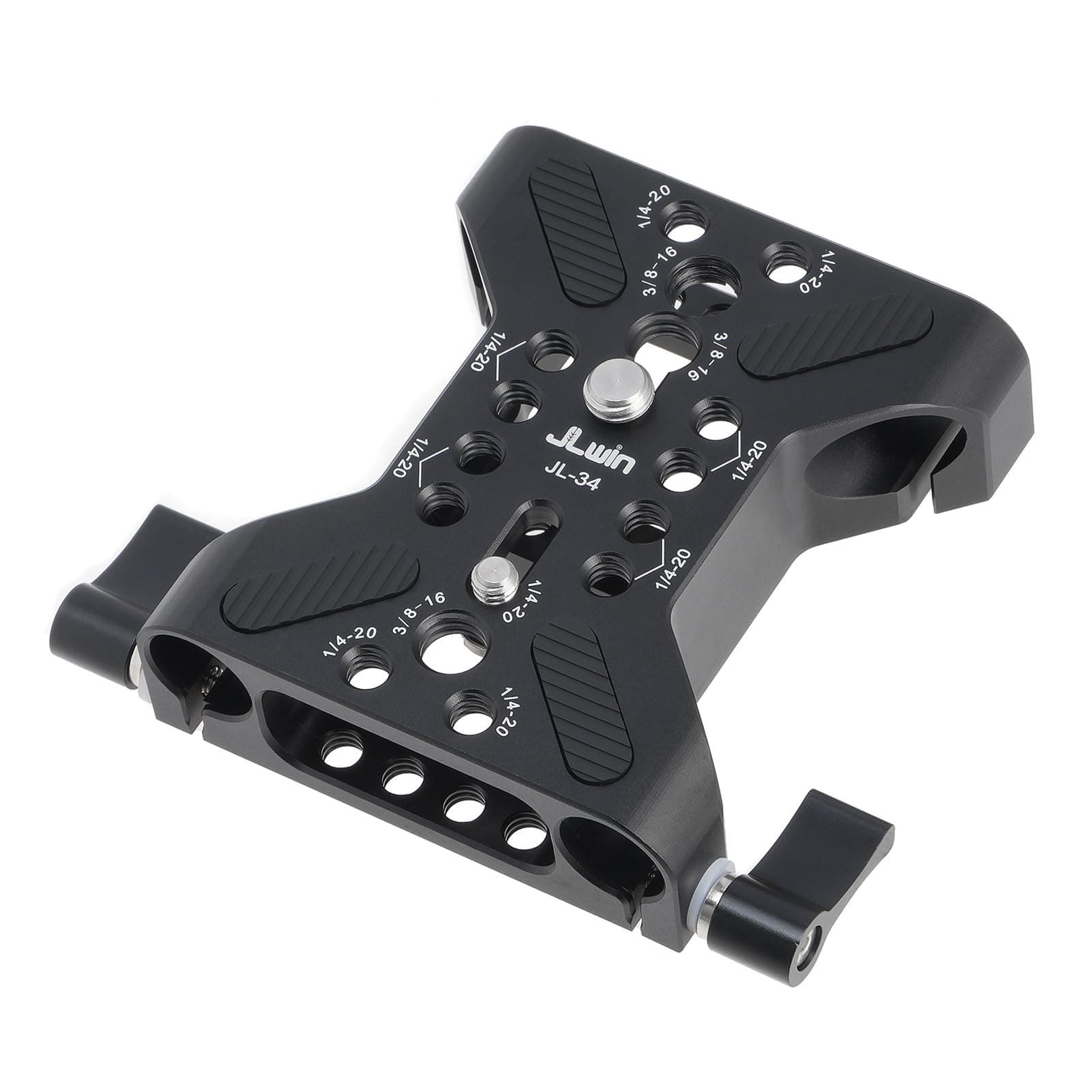 Sponsored Ad – HELEMIY Multipurpose Camera Base Plate Baseplate with 15mm Rod Rail Clamp Tr Mounting Baseplate Aluminum Alloy for DSLR Rig Support System