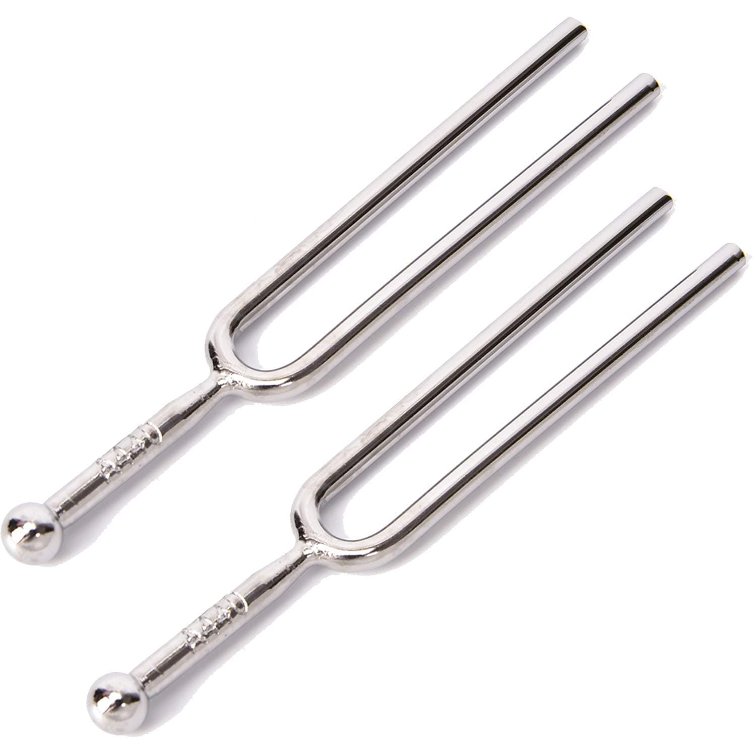 2 Pack Tuning Fork - Buytra Standard A 440Hz Tuning Fork, Musical Instruments Violin Guitar Tuner Device (Silver - 2 Pack)